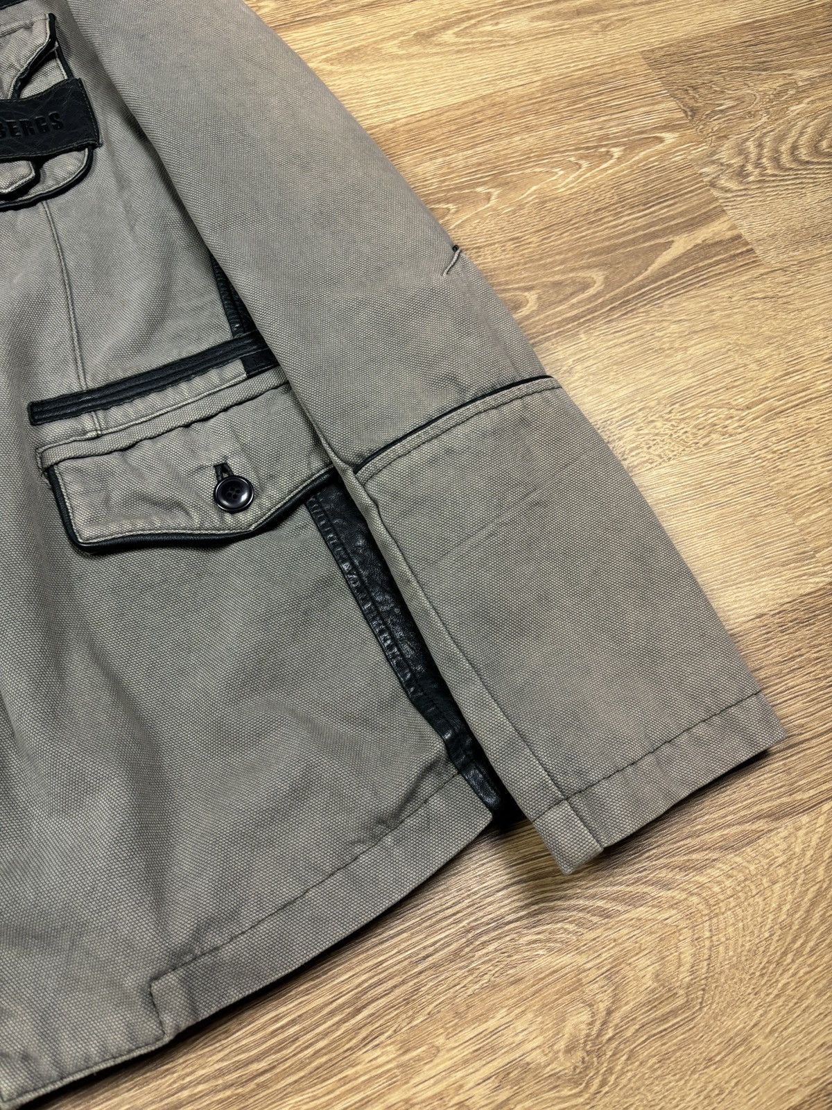 Dirk Bikkembergs 2000s Bikkembergs Utility Field Jacket with Leather Details Size US M / EU 48-50 / 2 - 6 Thumbnail