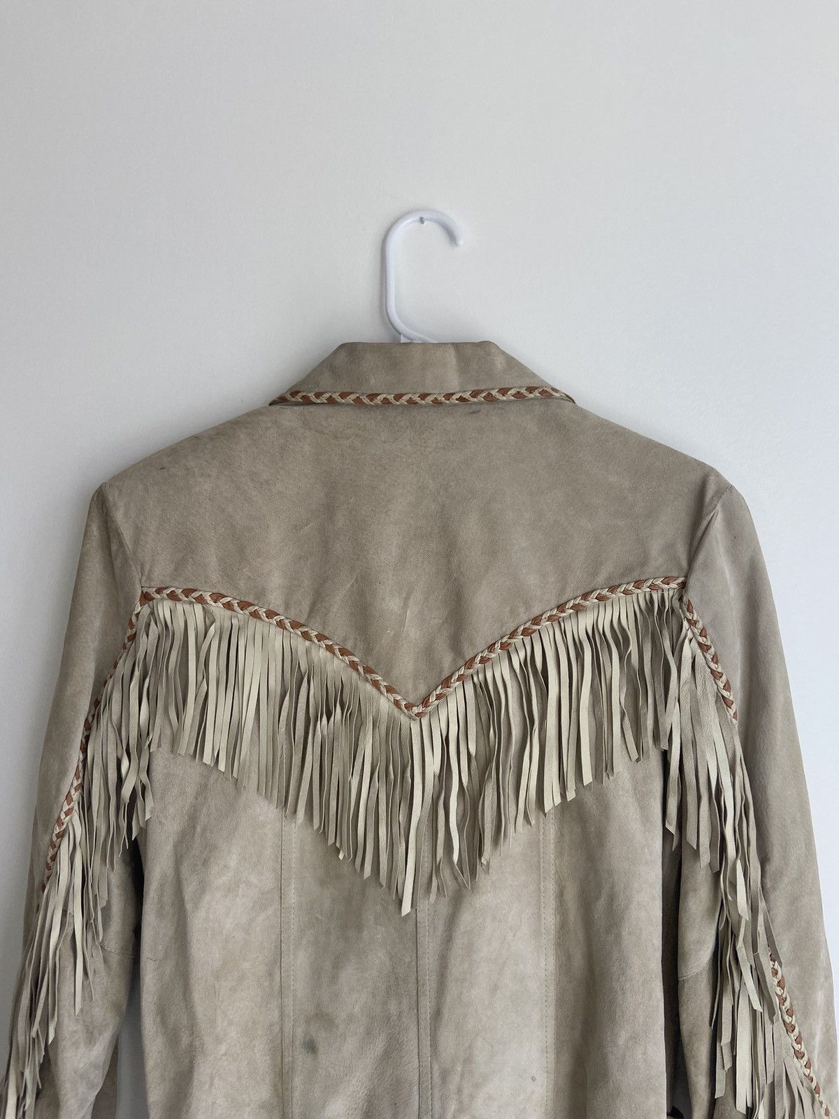 Other Alan Michael USA Vintage Suede Fringe Jacket Size S / US 4 / IT 40 - 10 Thumbnail