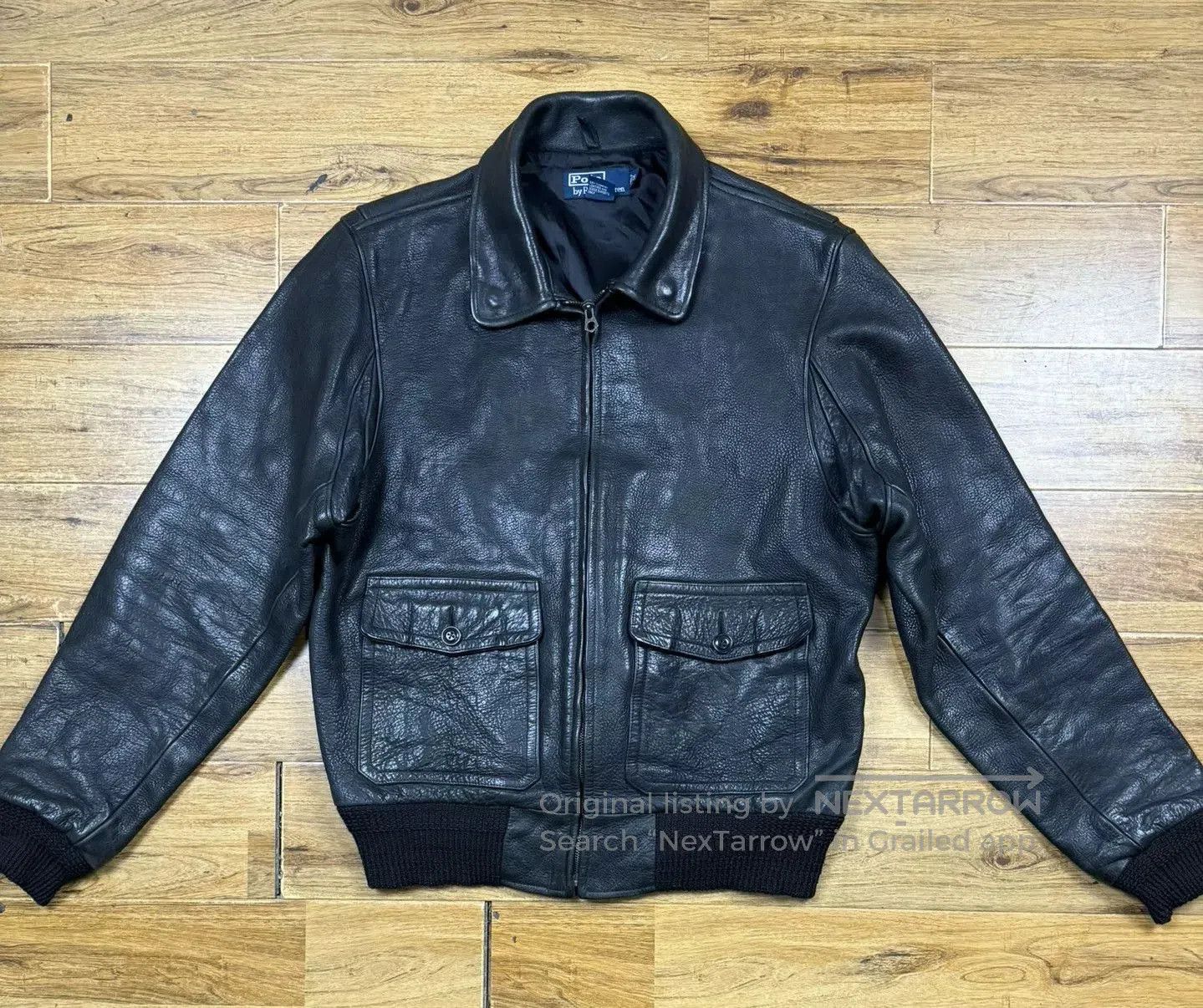 RRL Ralph Lauren Double RL Pilot Jacket in Black. Size US M / EU 48-50 / 2 - 1 Thumbnail