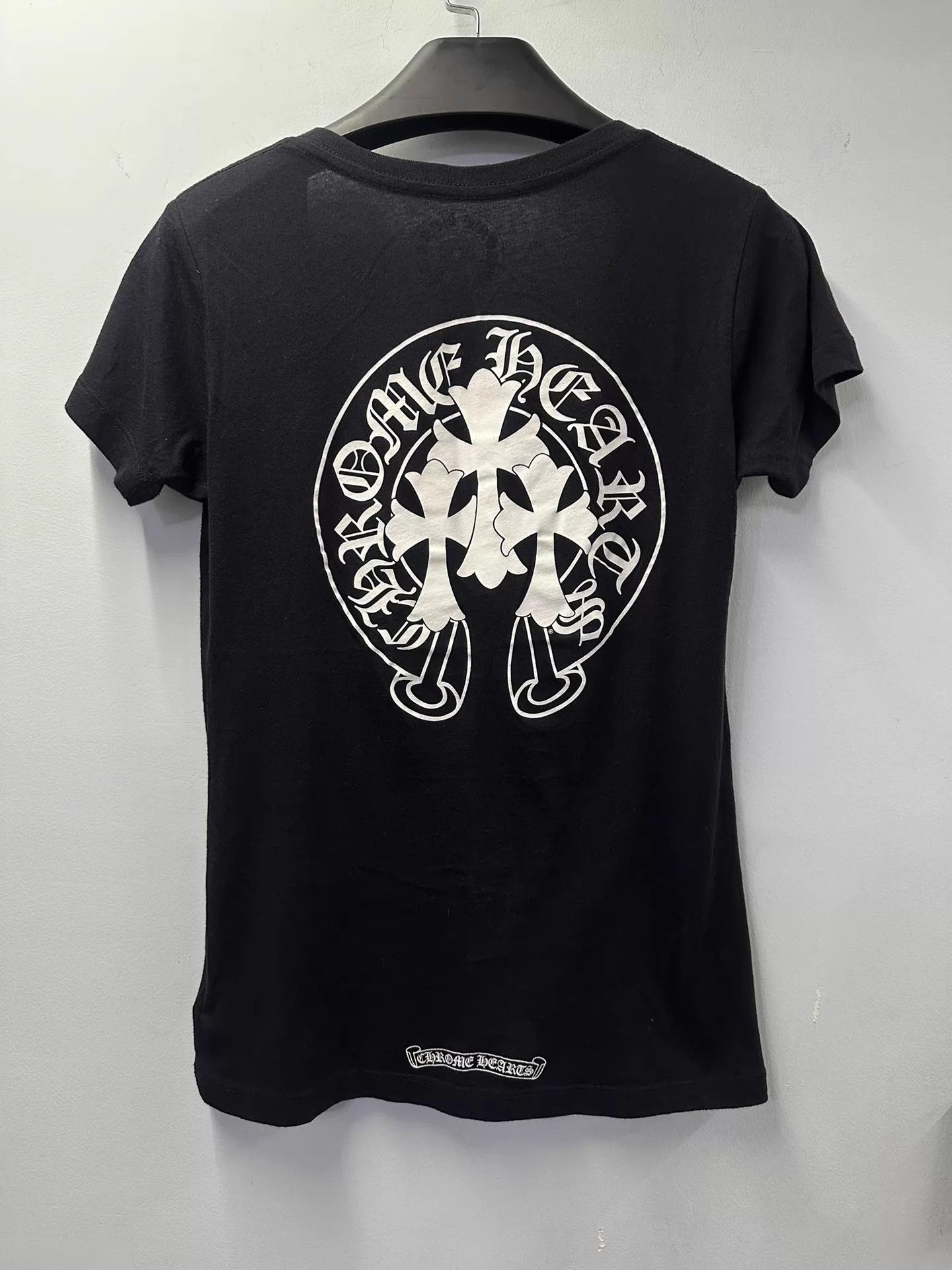 Chrome Hearts Chrome Hearts Deep V-neck Black Cross Short Sleeve S Size S / US 4 / IT 40 - 3 Thumbnail