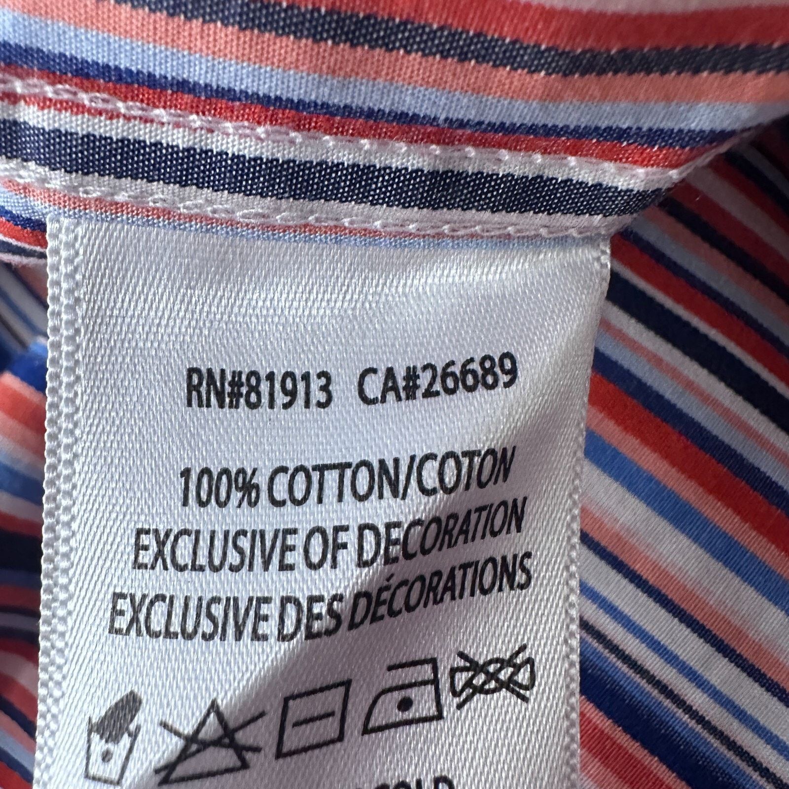 Robert Graham Robert Graham Shirt 3XL Multi Striped Doors Flip Cuff Button Size US XXL / EU 58 / 5 - 9 Thumbnail