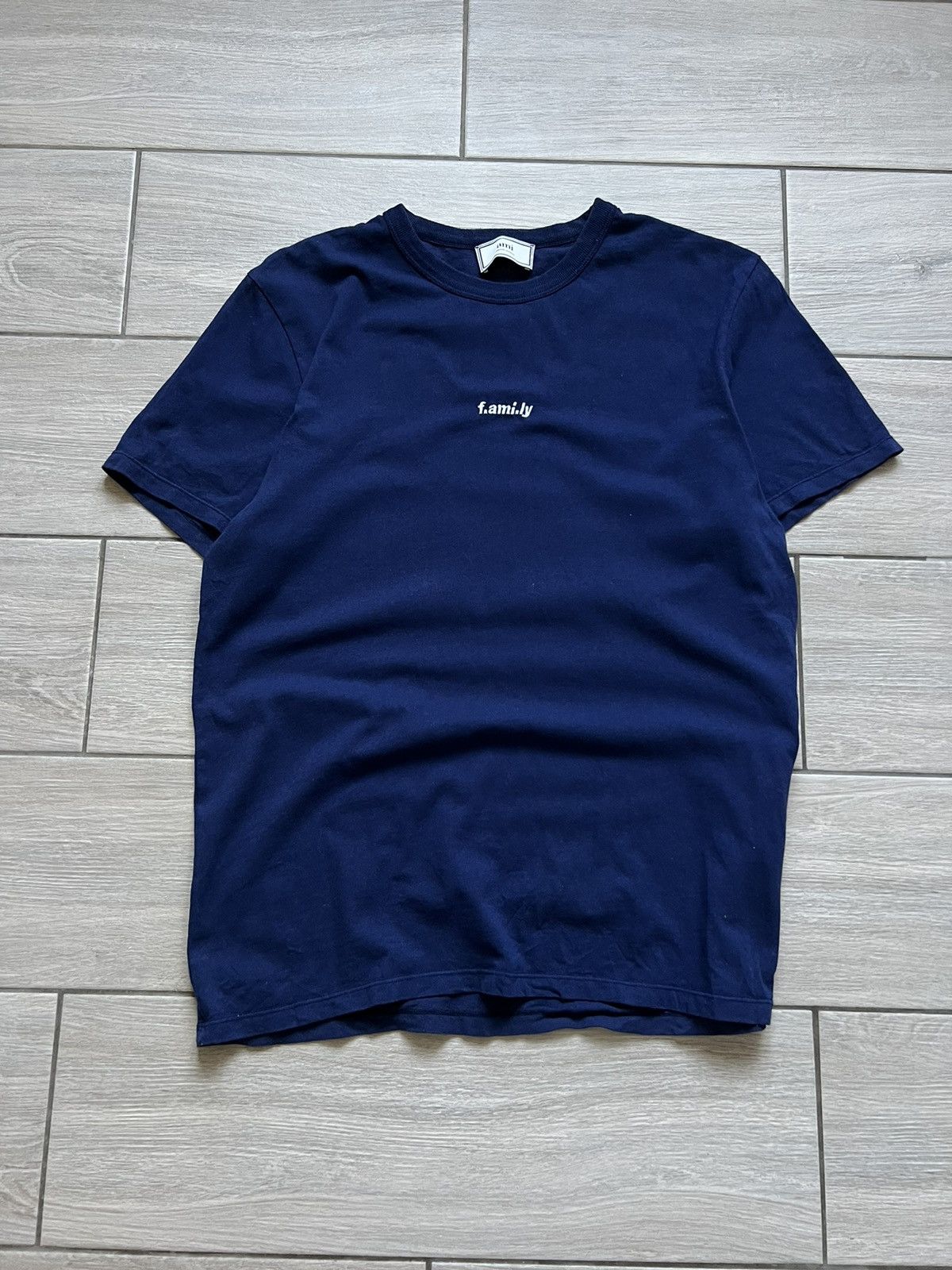 AMI AMI Paris Family Logo T-Shirt M Size Blue Center Logo Size US M / EU 48-50 / 2 - 4 Thumbnail