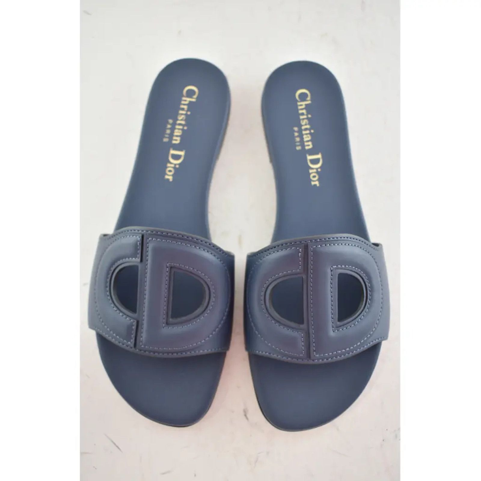 Dior Christian Dior Dway D-Club Blue Leather CD Club Logo Size US 5.5 / IT 35.5 - 7 Thumbnail