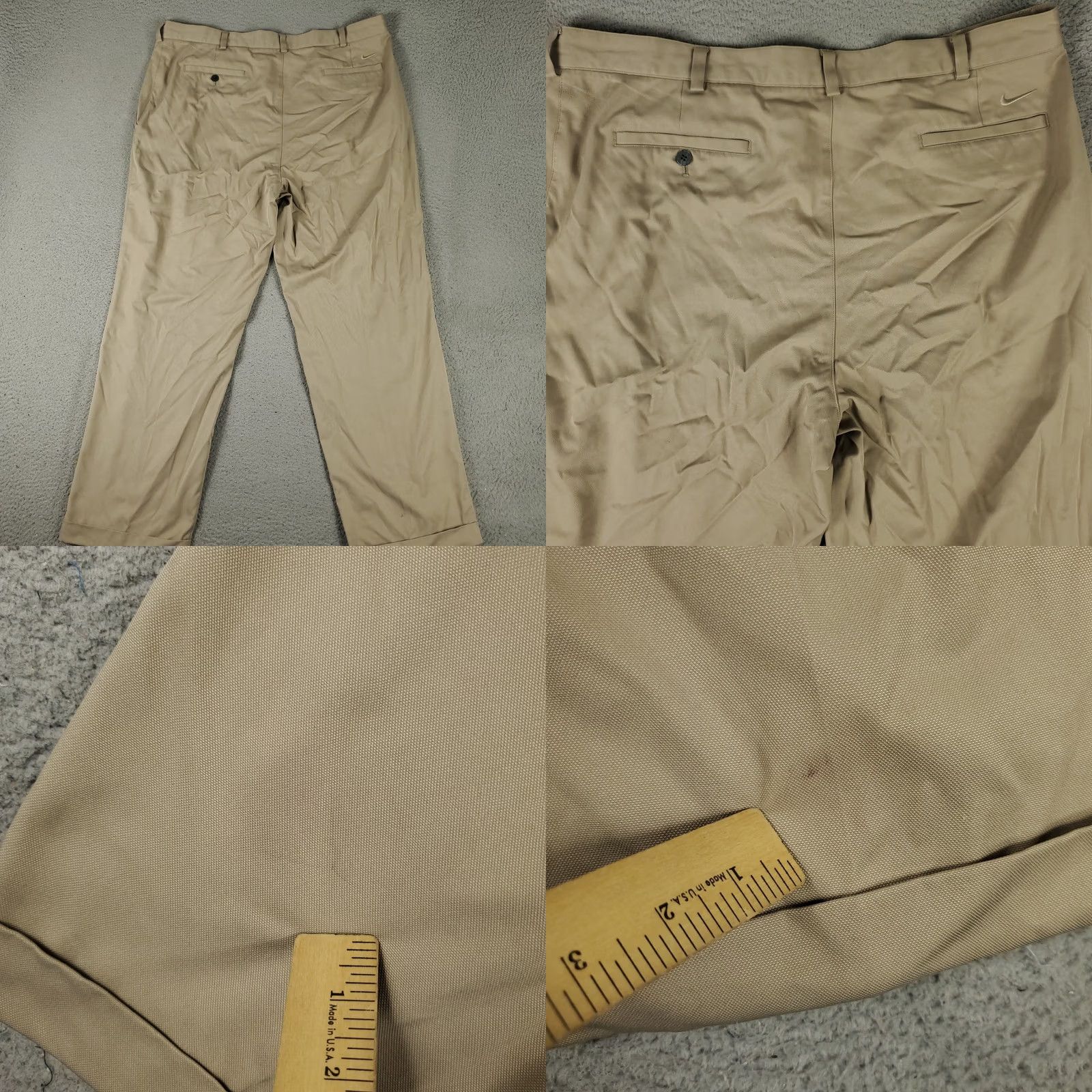 Nike Nike Pants Mens Regular 40x32 Beige Dri Fit Chino Trousers Pleated Front Zip Pockets Straight Leg Casual Bottoms Size US 40 / EU 56 - 8 Thumbnail