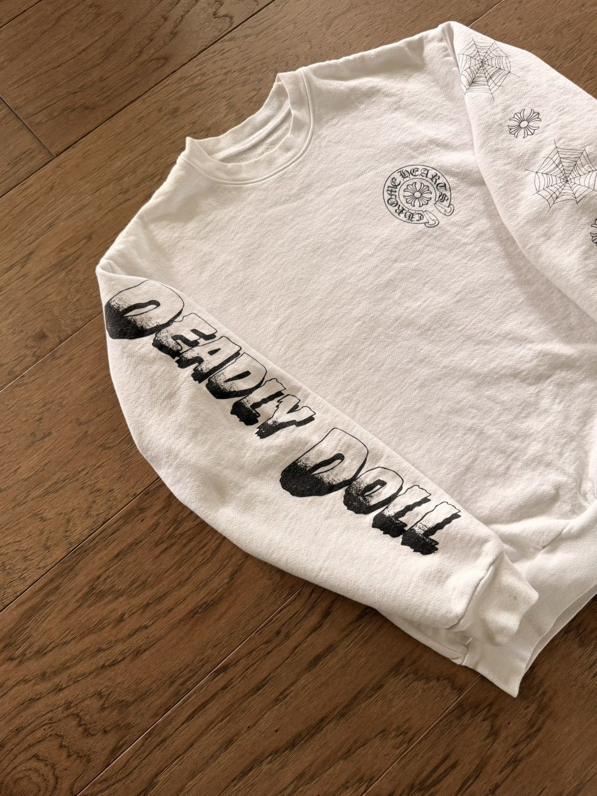Chrome Hearts Chrome Hearts Deadly Doll Spider Web Crewneck Sweatshirt Med Size US M / EU 48-50 / 2 - 3 Thumbnail