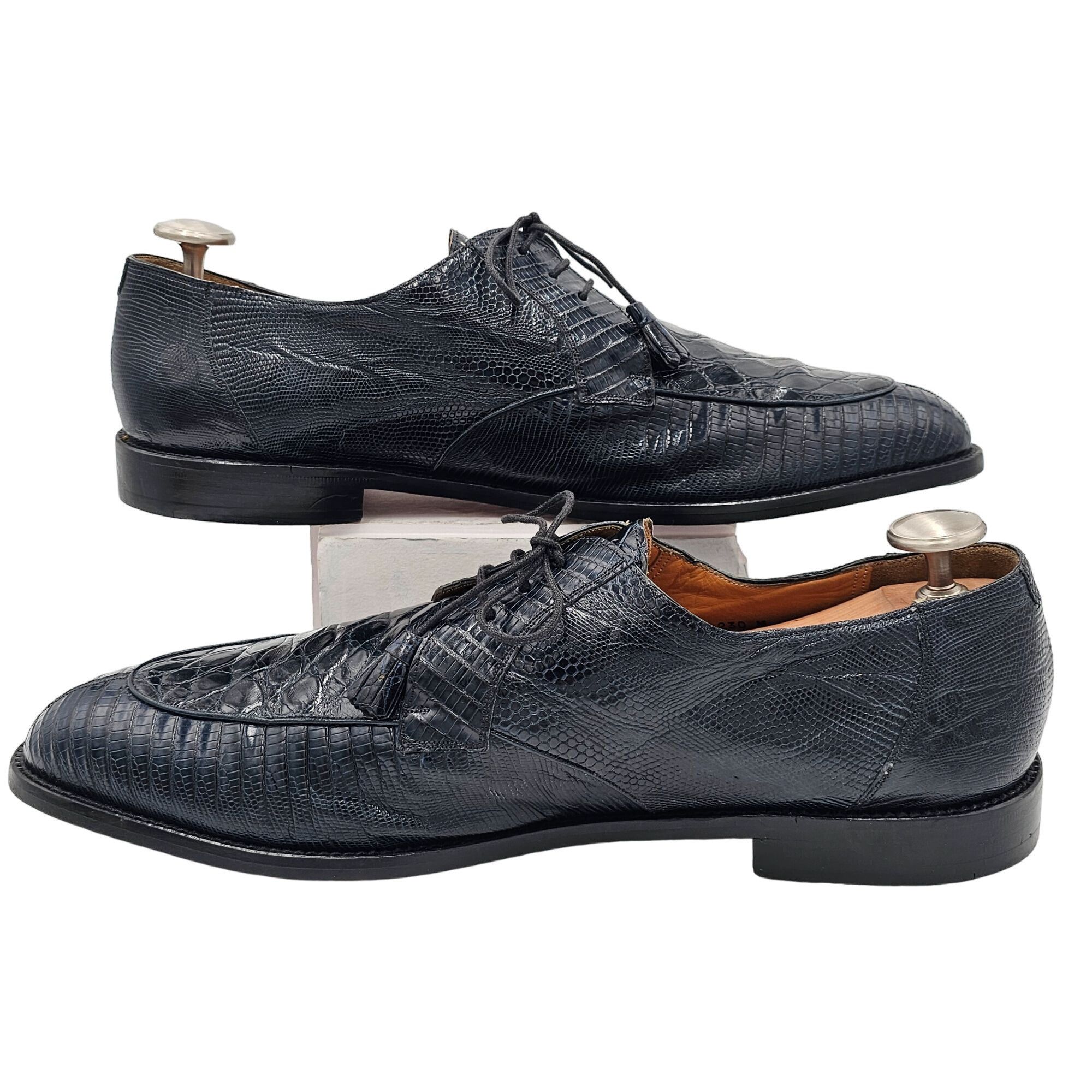 Other Vintage Exotic Black Teju Lizard and Alligator Men 15 Paolo Size US 15 / EU 48 - 9 Thumbnail
