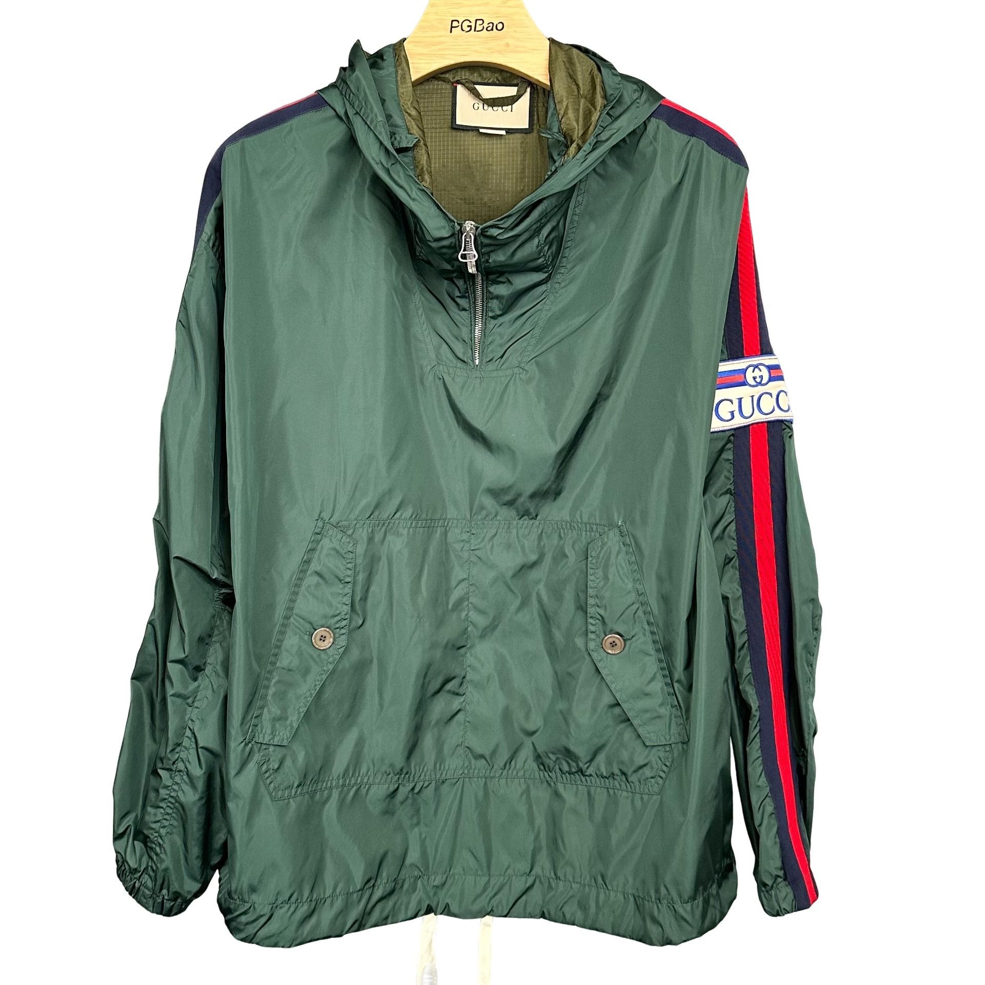Gucci Gucci Web Stripe Hooded Windbreaker 52 Size US L / EU 52-54 / 3 - 1 Thumbnail