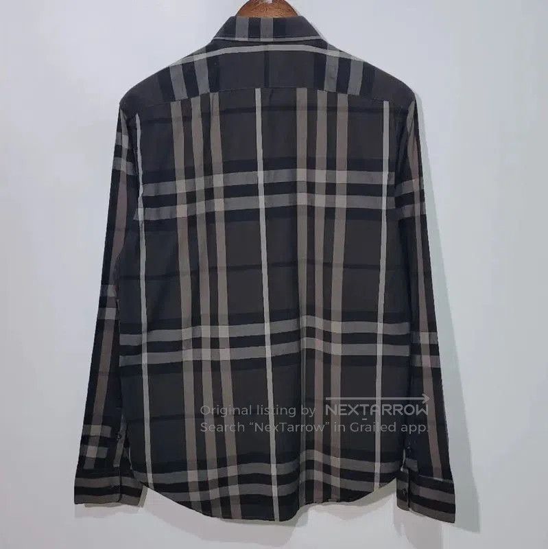 Burberry Burberry Gray Cotton Women's Shirt. Size L / US 10 / IT 46 - 2 Thumbnail