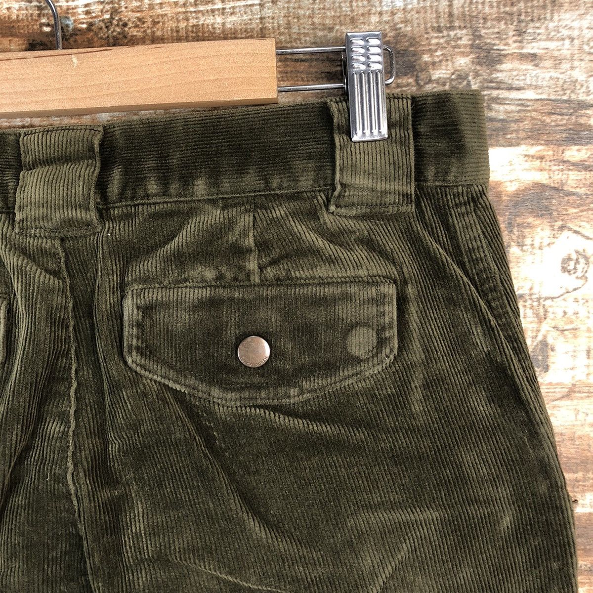 DL Ralph Lauren Green Multipocket Corduroy Pants #C754