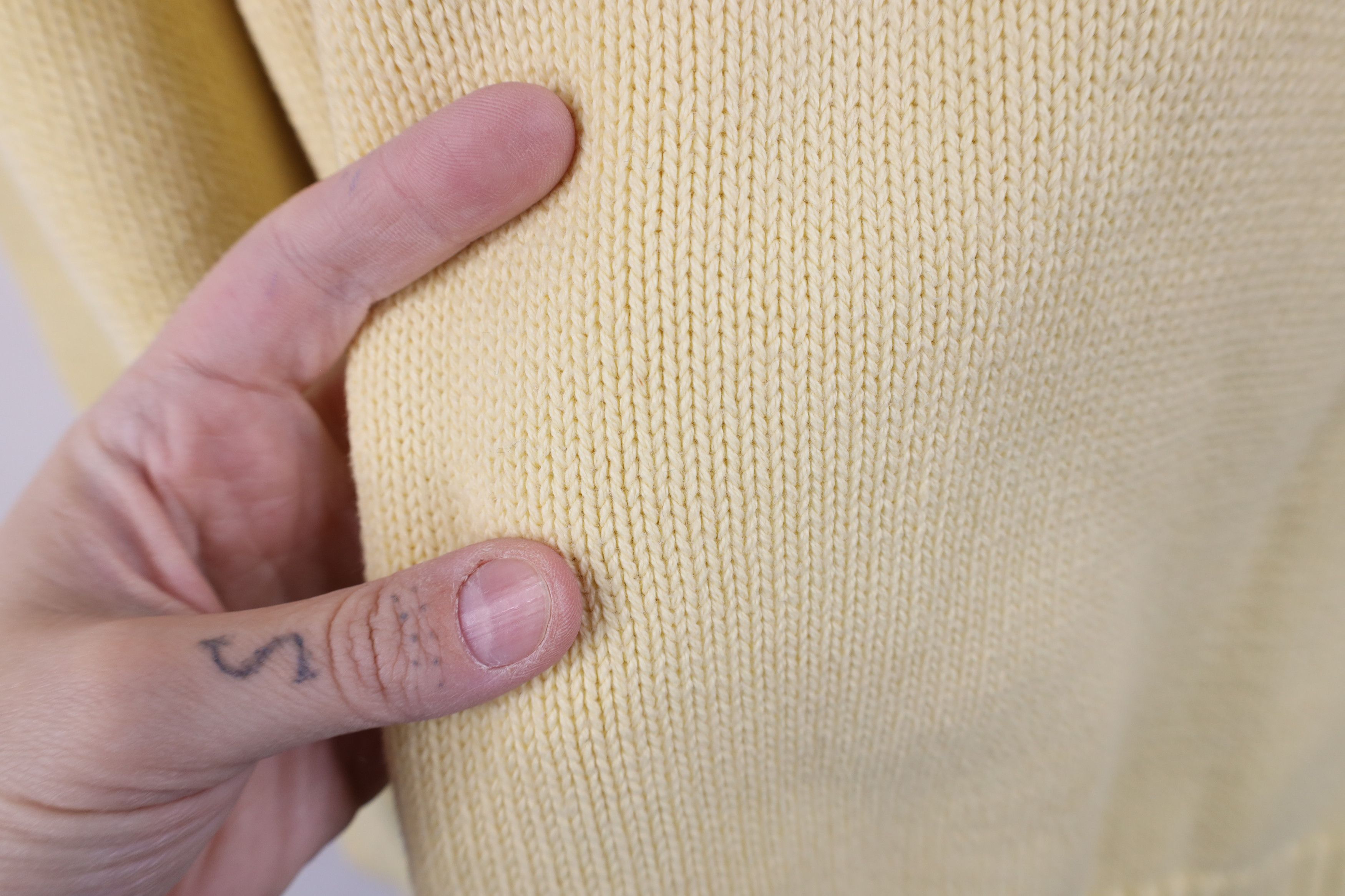 Lands' End Vintage 90s Lands End Knit Crewneck Sweater Yellow USA Size US L / EU 52-54 / 3 - 4 Thumbnail