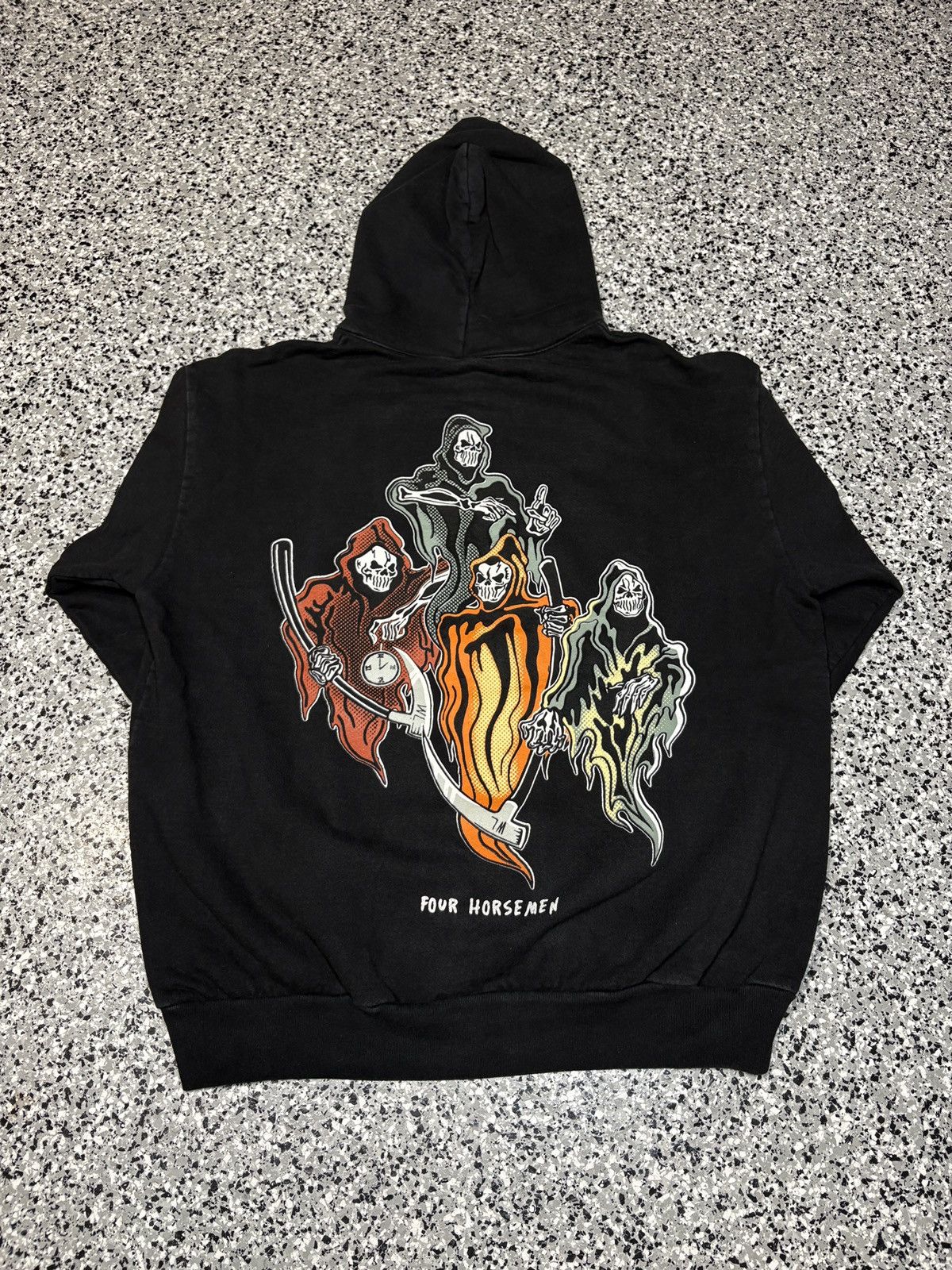 Warren Lotas 2020 Warren Lotas Black “The Four Horsemen” Hoodie Size XL Size US XL / EU 56 / 4 - 1 Thumbnail