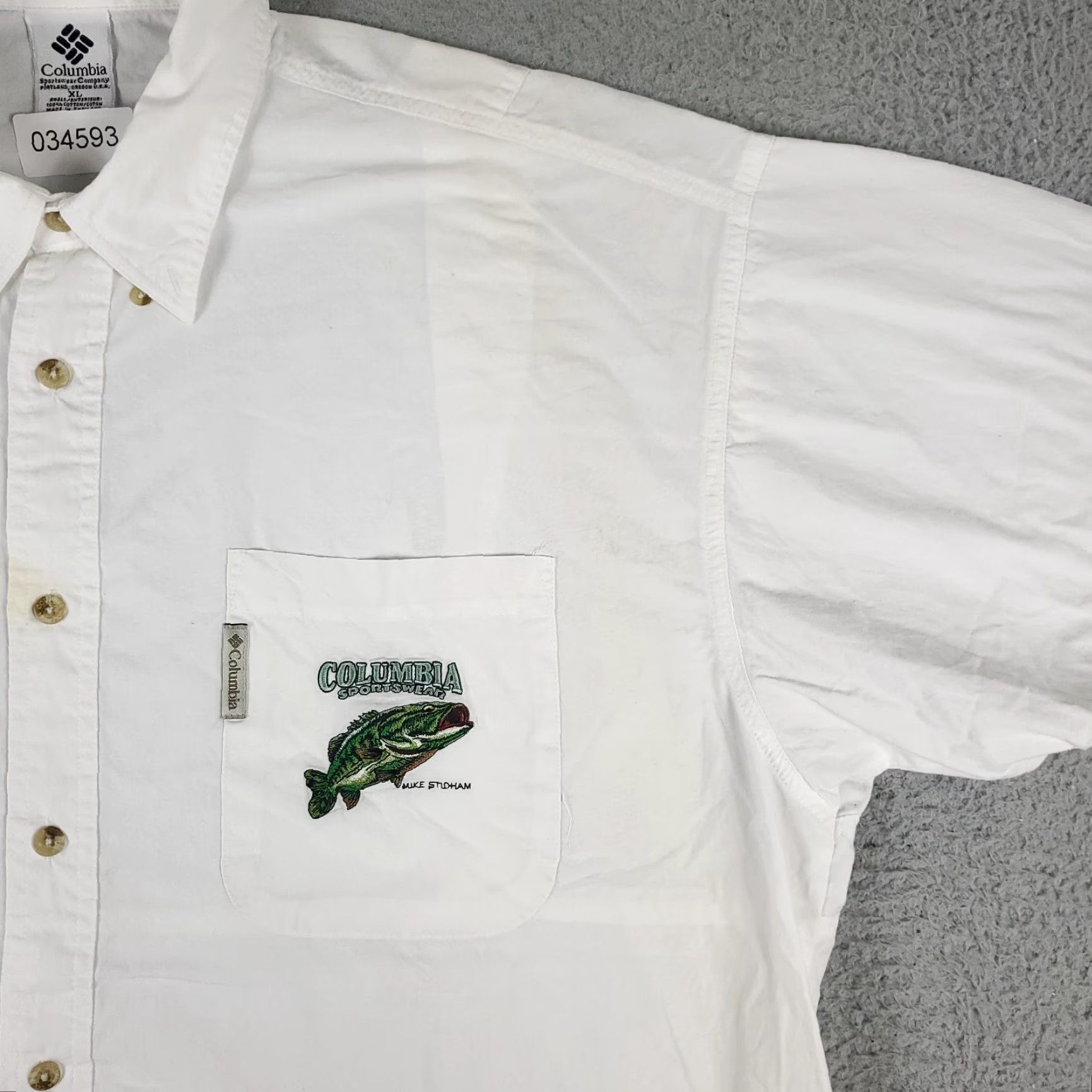 Vintage VINTAGE Columbia Shirt Mens XL White Button-Up Short Sleeve Casual Business Formal Workwear 90s Style Mens Size US XL / EU 56 / 4 - 5 Thumbnail