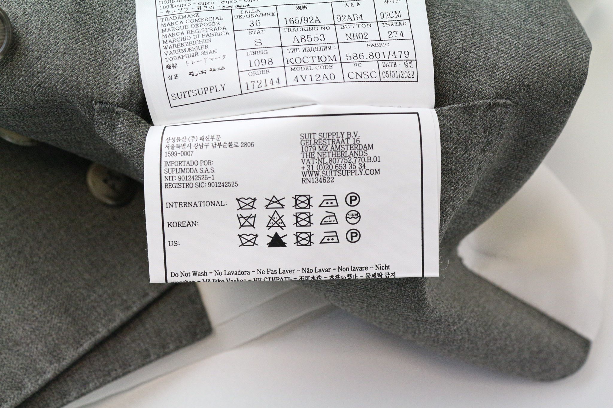 Suitsupply UK36S Wool Green Waistcoat Trousers Suit 74032 Size 36S - 10 Thumbnail