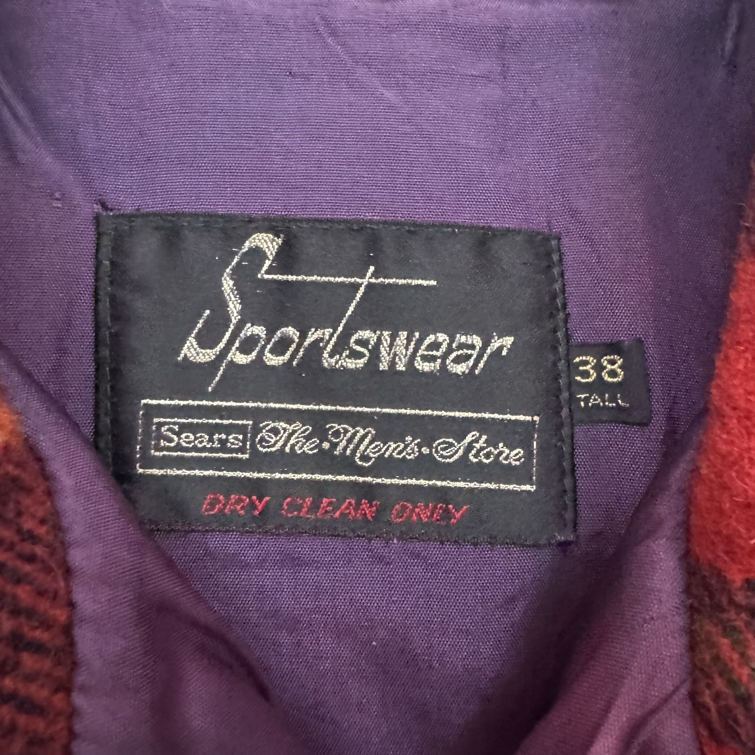 Sears × Vintage VTG 70s 80s Sears Sportswear Heavyweight Lined Flannel 38 Size US L / EU 52-54 / 3 - 3 Thumbnail