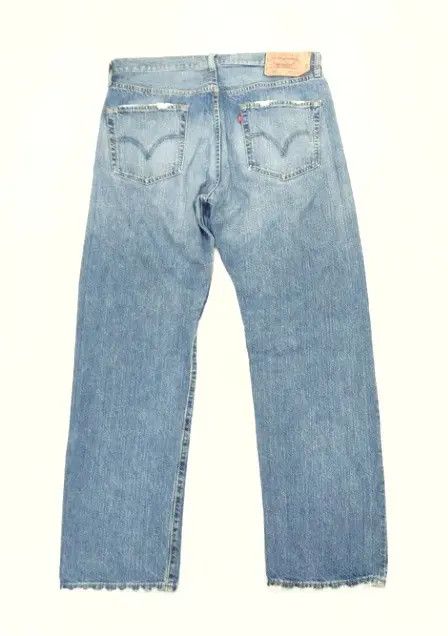 Levi's Vintage Levi's 501 Straight Leg Distressed Blue Washed 36x32 Size US 36 / EU 52 - 2 Thumbnail