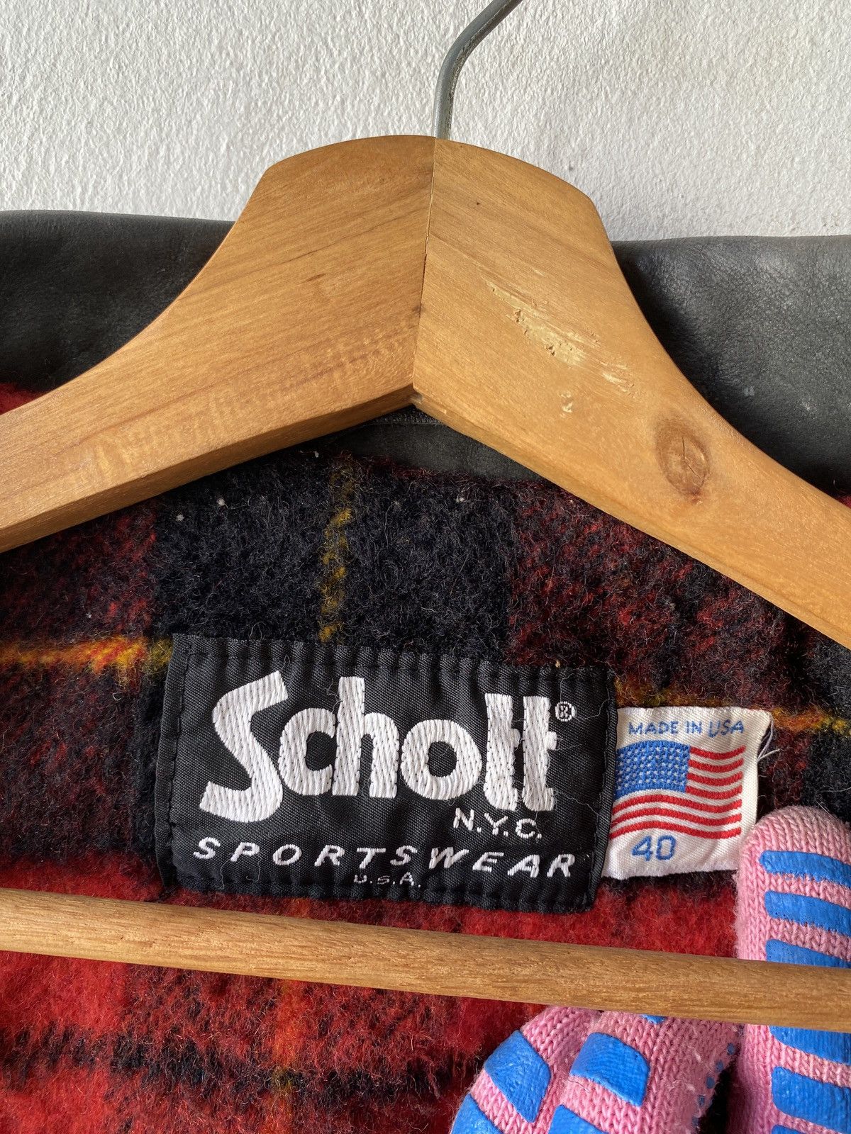 Schott × Vintage 1980s - Vintage Schott Nyc Sportswear Leather Jacket Size US L / EU 52-54 / 3 - 21 Thumbnail