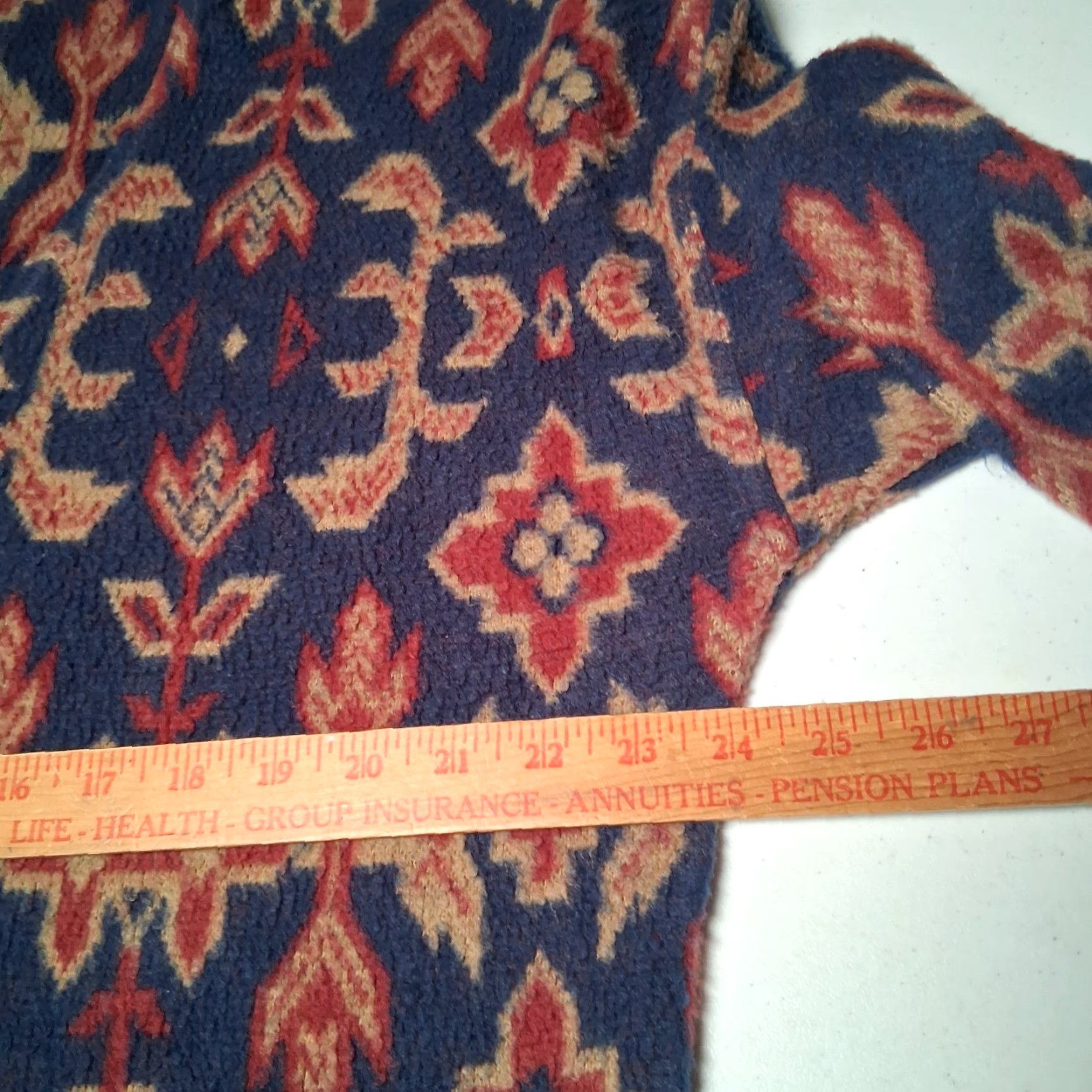 Express VINTAGE Express Tricot Fleece Shirt Jacket 90s Floral Blue Maroon Women S Pullover Zip Hooded Size S / US 4 / IT 40 - 4 Thumbnail