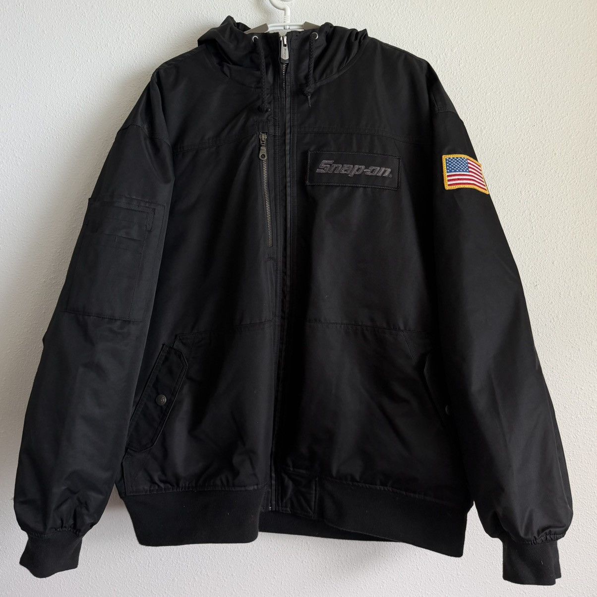Other Snap-On Mens XL Black Hooded Jacket Quilted Lining Logo Size US XL / EU 56 / 4 - 7 Thumbnail