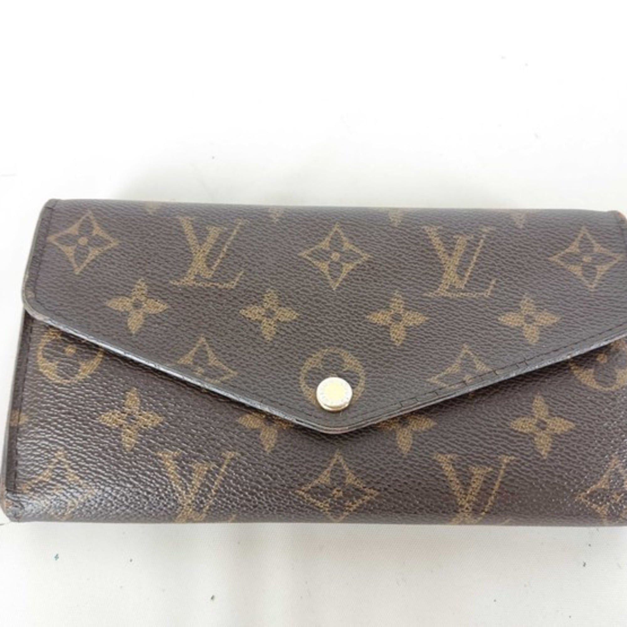 Louis Vuitton Louis Vuitton Long Wallet Portefeuille Sarah M62236 Brown x Coquelicot Monogram Women's Flap Size ONE SIZE - 1 Thumbnail