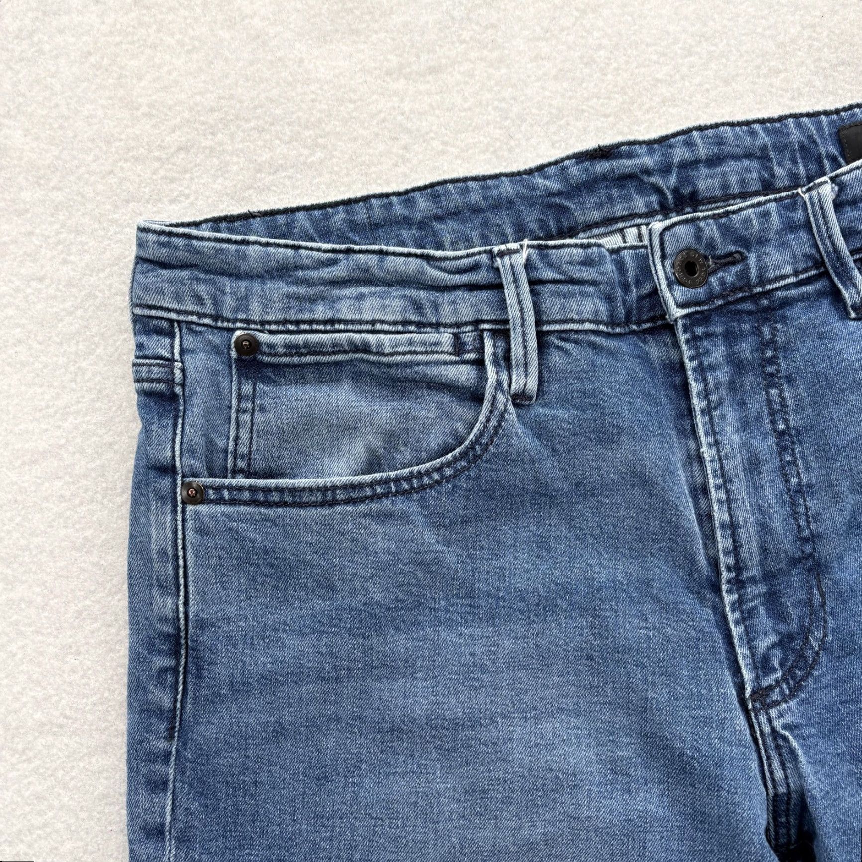 Bonobos Bonobos Jeans Mens 34x34 Blue Medium Wash Slim Straight Stretch Denim Casual Size US 34 / EU 50 - 3 Thumbnail