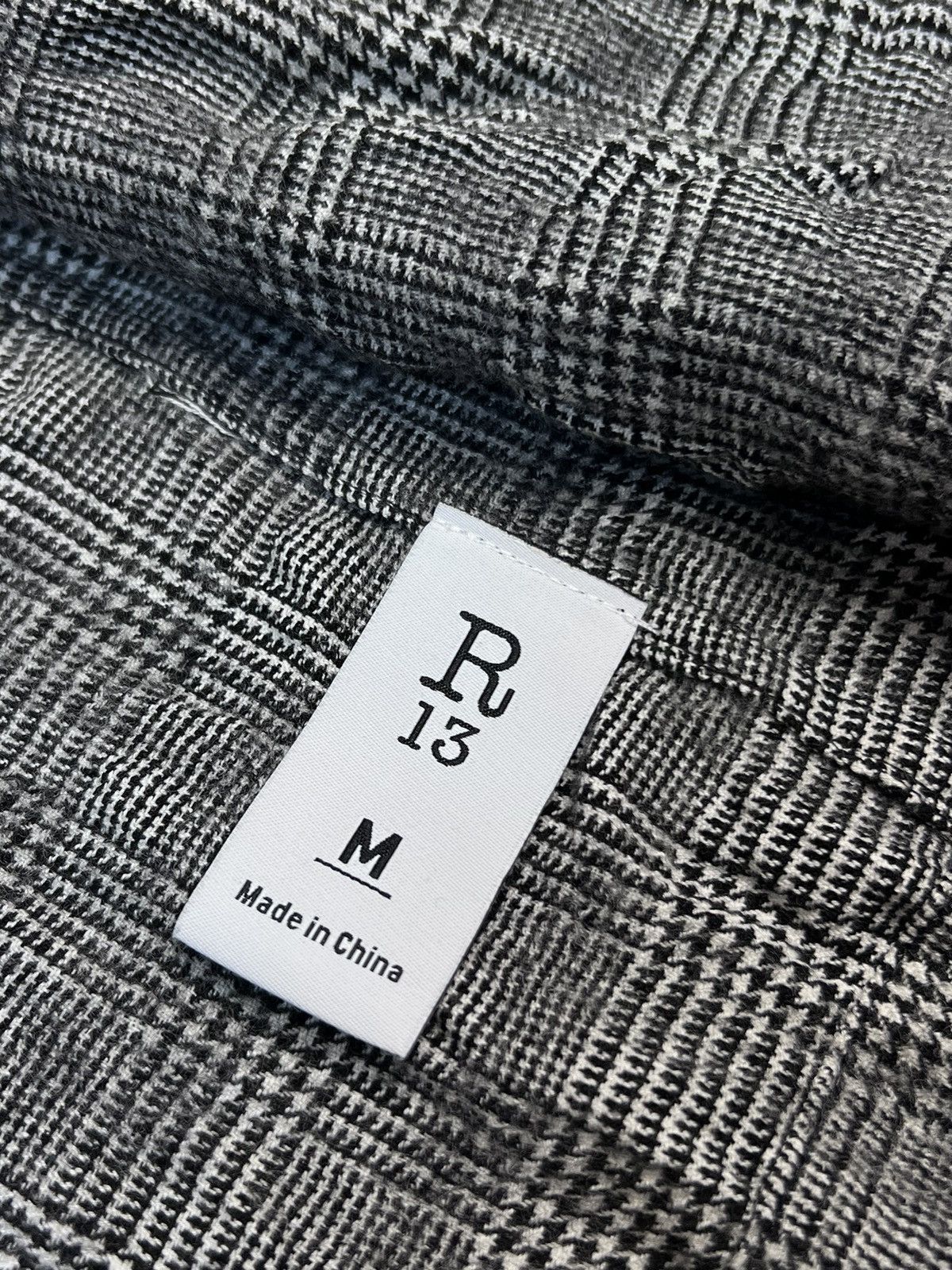 Japanese Brand × R13 R13 Ragged Oversized Checked Grey Blazer Size M / US 6-8 / IT 42-44 - 15 Thumbnail