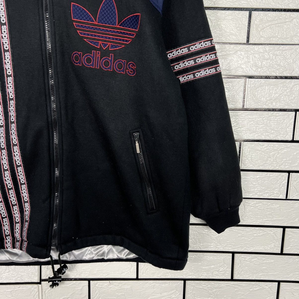 Adidas Vintage 90's ADIDAS Fleece Lined Hooded Jacket #4060-C184 Size US M / EU 48-50 / 2 - 7 Thumbnail