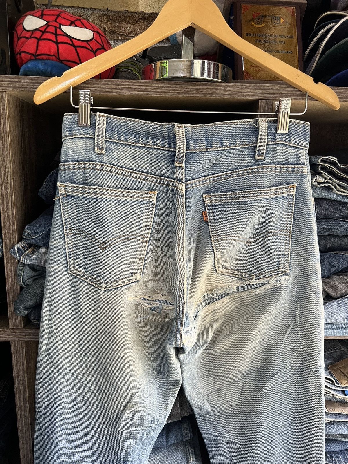 Levi's Vintage Clothing 🔥Vintage Levis Distressed Denim Made in Usa Size US 29 - 11 Thumbnail