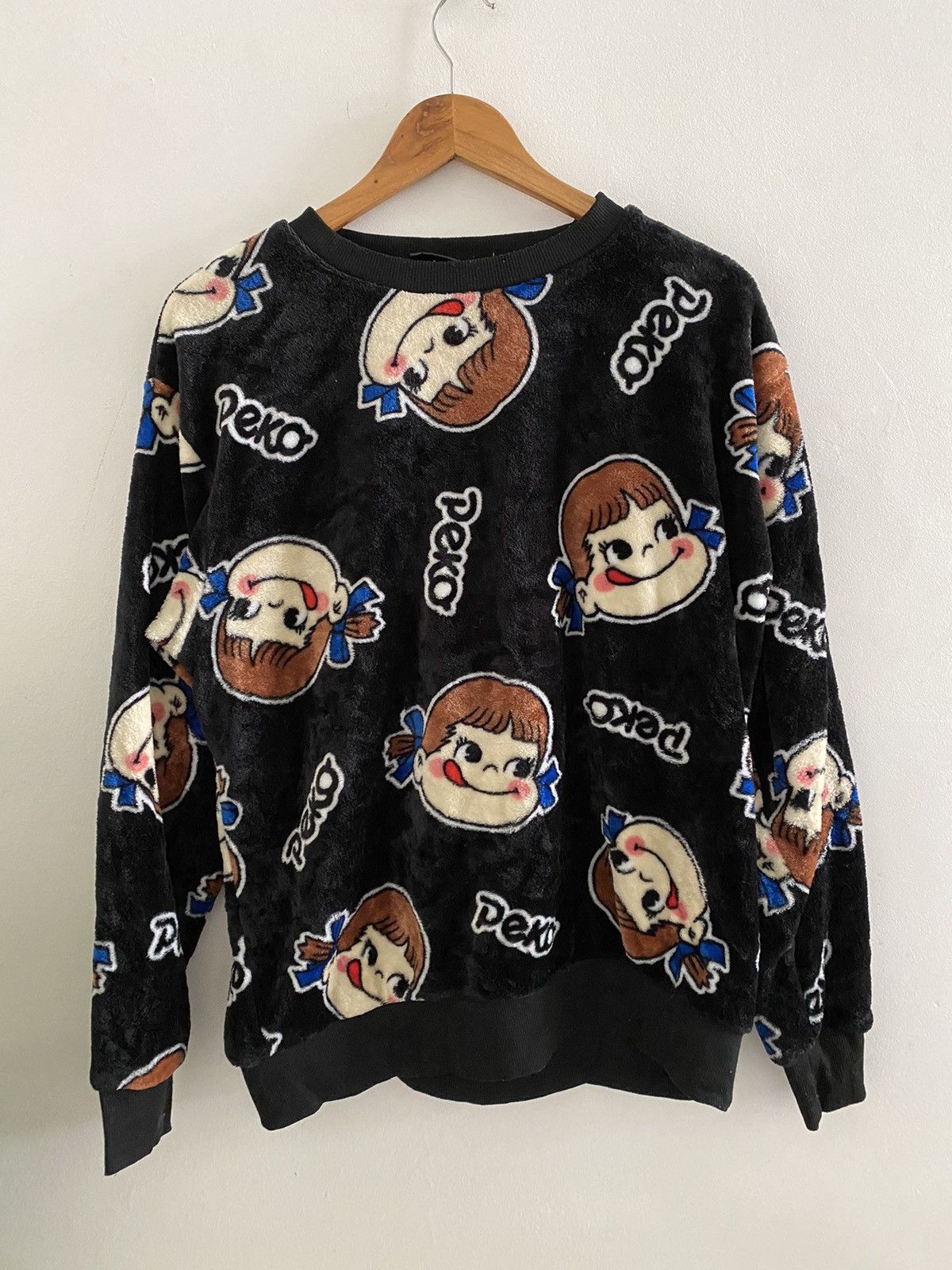 Hypebeast 🇯🇵Vintage PEKO fleece Sweatshirt full print nice designer Size US L / EU 52-54 / 3 - 4 Thumbnail