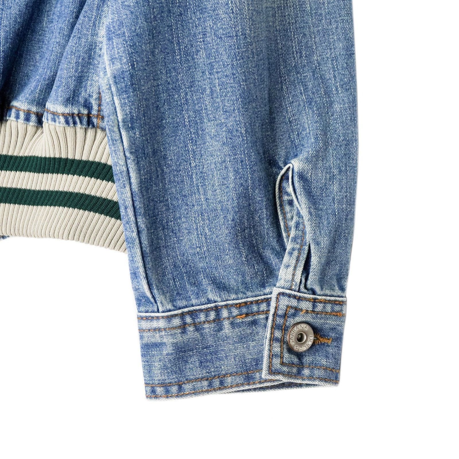 Dolce Gabbana SS2005 DG Logo Light Blue Denim Bomber Jacket