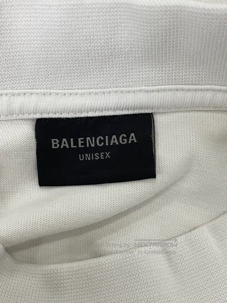 Balenciaga Balenciaga White short-sleeve T-shirt with lettered rhines Size US L / EU 52-54 / 3 - 4 Thumbnail