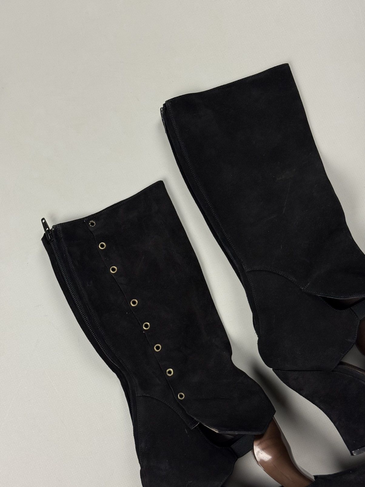 Marni Marni Suede Cut-out High Wedge Over The Knee Boots Shoes Size US 6 / IT 36 - 5 Thumbnail