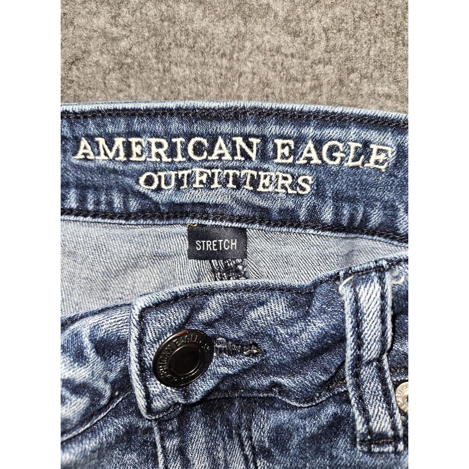 American Eagle Outfitters American Eagle Outfitters Shortie Shorts Womens 10 Blue Cutoff Lace Embroidered Slim Stretch Denim 5-Pocket Casual Summer Womens Size 32" / US 10 / IT 46 - 2 Thumbnail