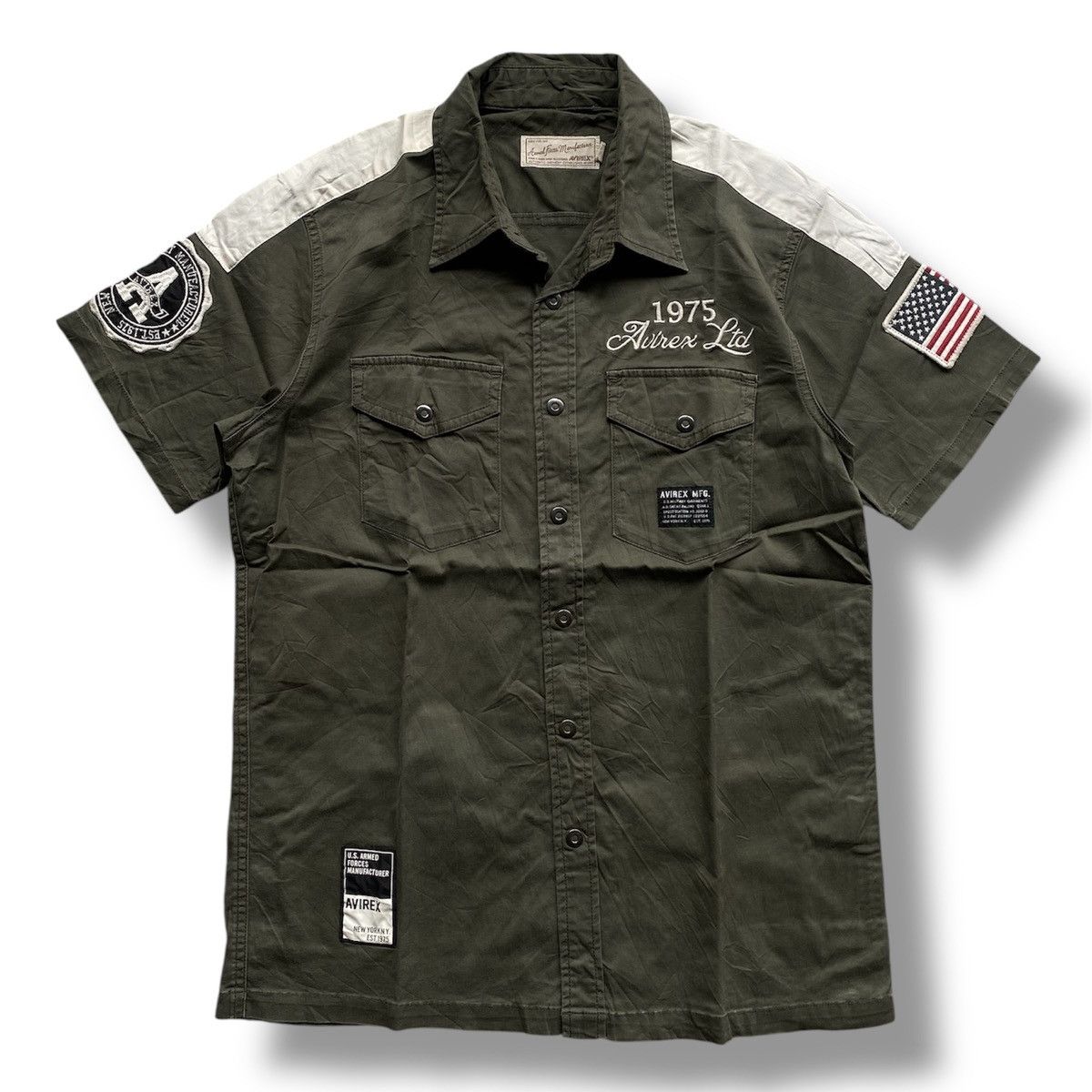 Avirex 🔥SICK AVIREX MILITARY WORK SHIRT ARMY. Size US M / EU 48-50 / 2 - 2 Thumbnail