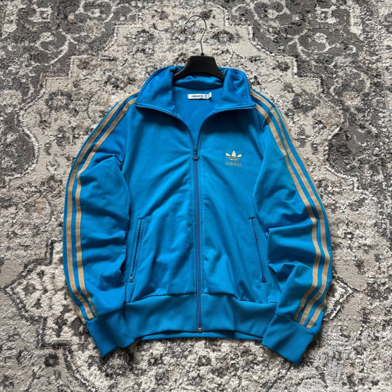 Adidas Vintage 3 Stripes Big Logo Track Jacket Adidas Blue Size US S / EU 44-46 / 1 - 4 Thumbnail