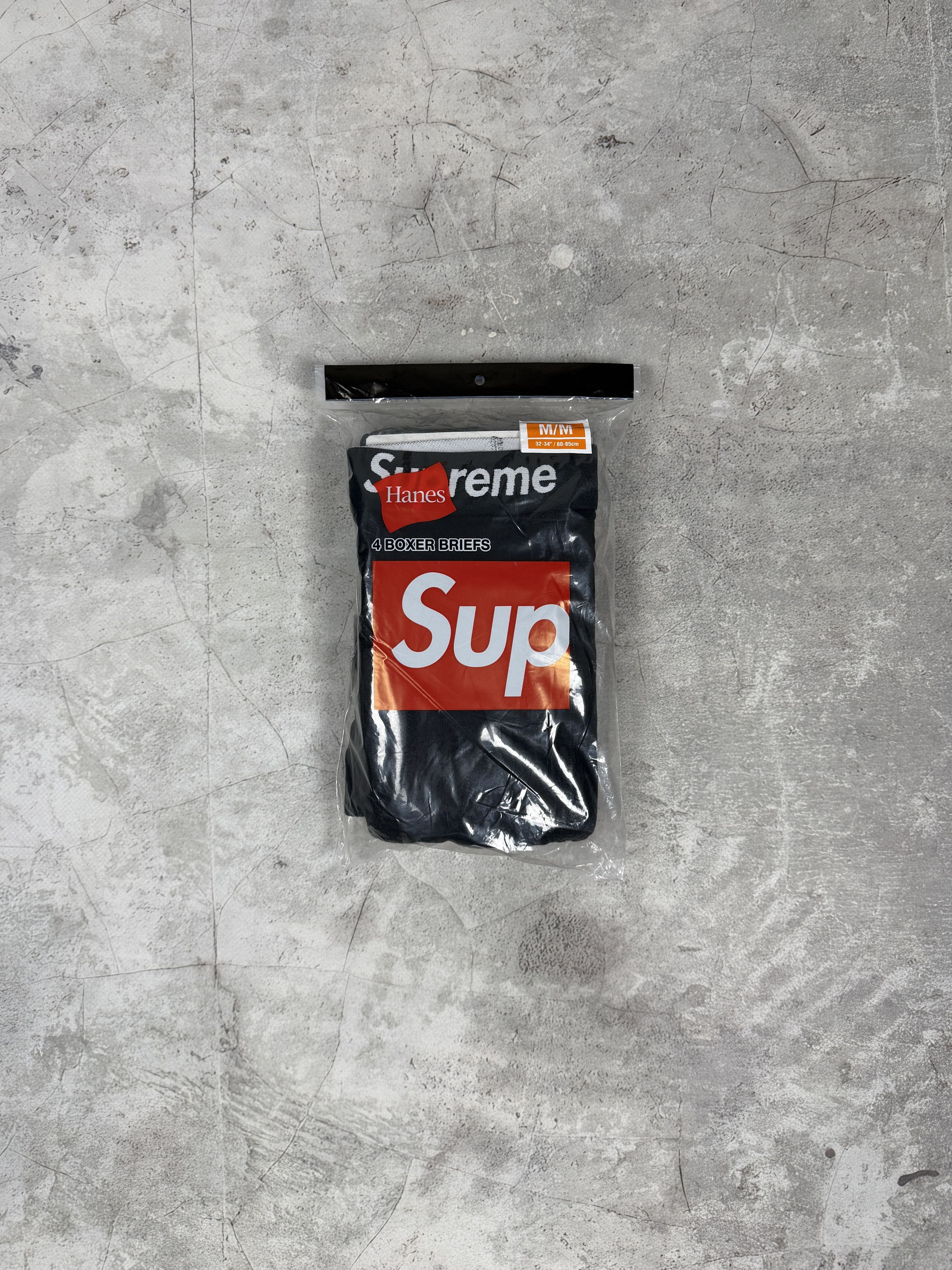 Supreme Supreme Hanes Boxer Briefs, Black, M Size 32 - 2 Thumbnail
