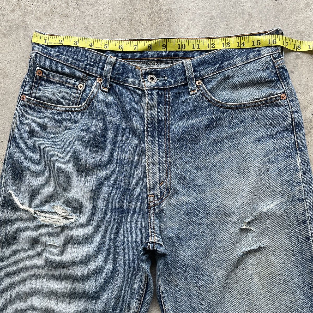 Jean × Levi's W33💥 Vintage Levi’s 502 Distressed Jeans Faded Denim Pants Size US 33 - 5 Thumbnail