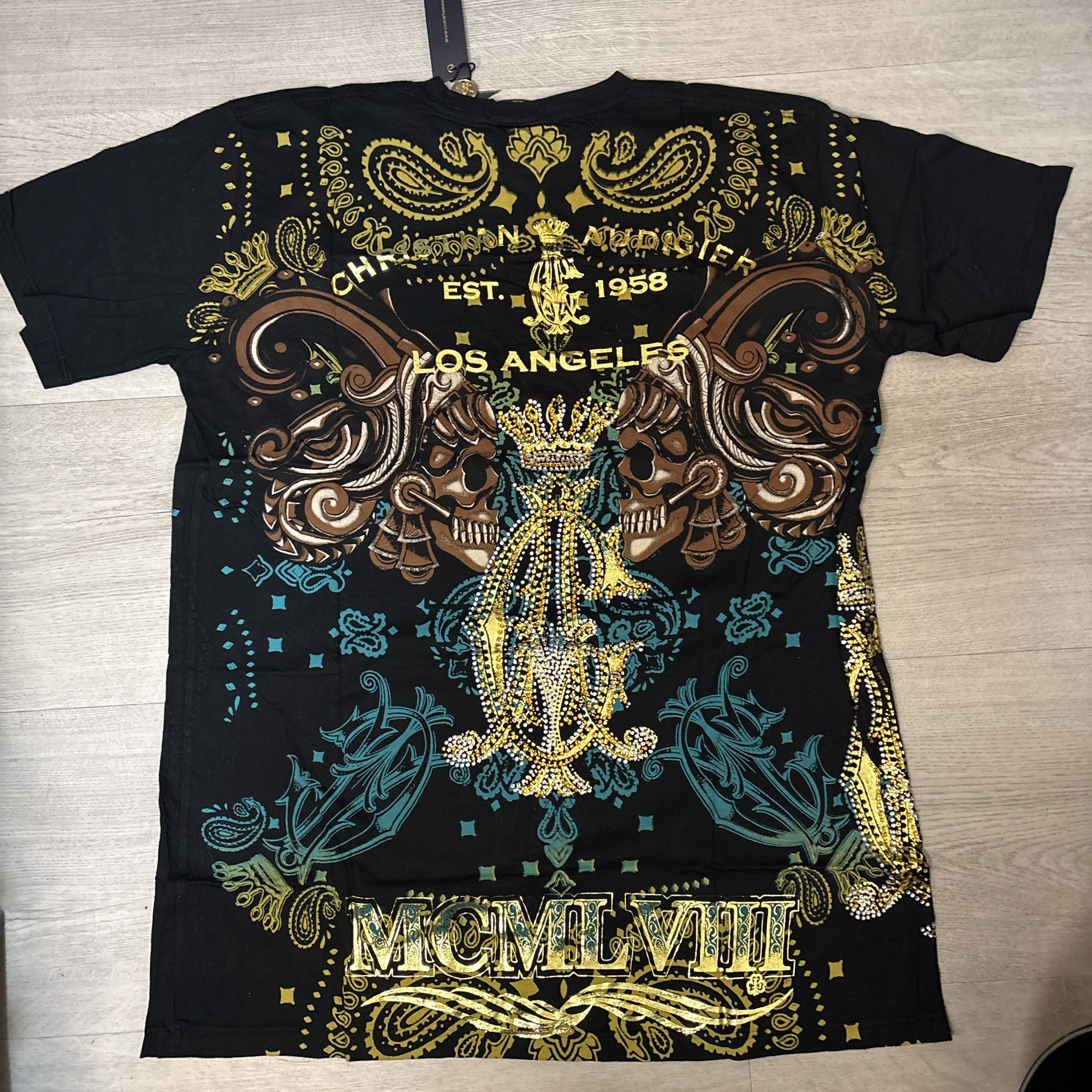Christian Audigier Vintage Christian Audigier All Over Print Gold New Size US L / EU 52-54 / 3 - 1 Thumbnail