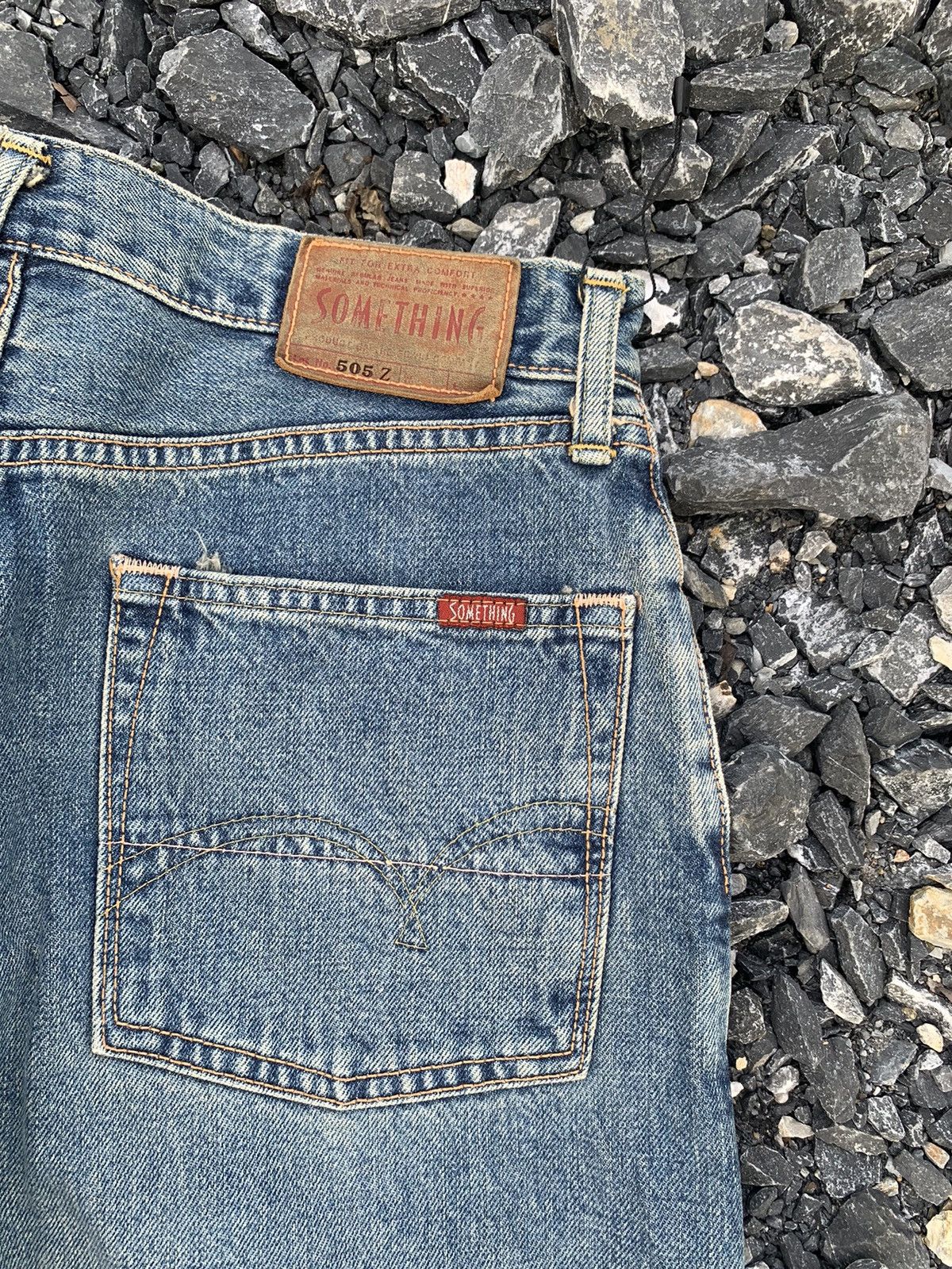Kapital VINTAGE SOMETHING EDWIN 505Z SELVEDGE BAGGY DISTRESSED DENIM Size US 28 / EU 44 - 15 Thumbnail