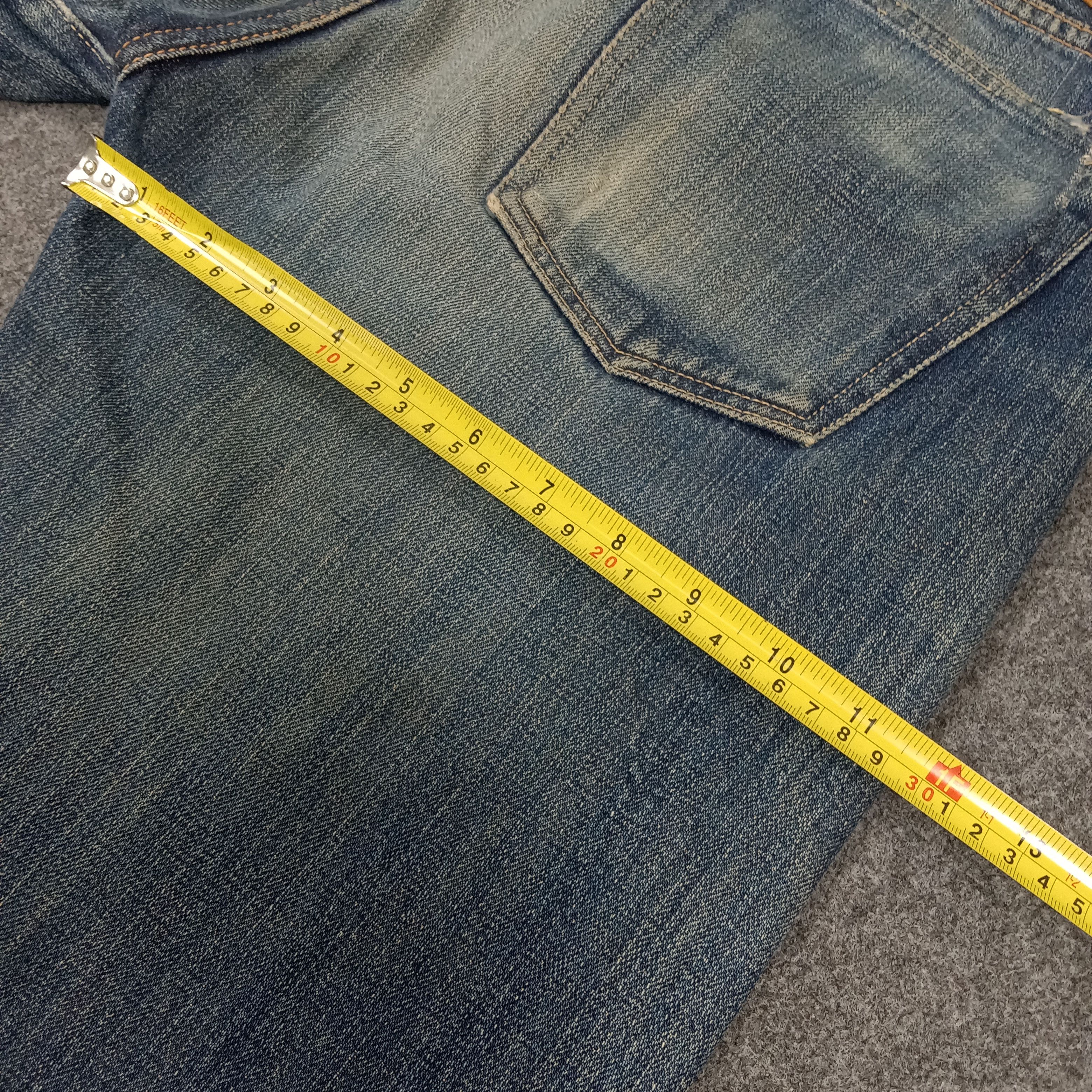 The Real McCoy's Joe McCoy 901 Selvedge Distressed Hem Denim Jeans E1A37 Size US 29 - 10 Thumbnail