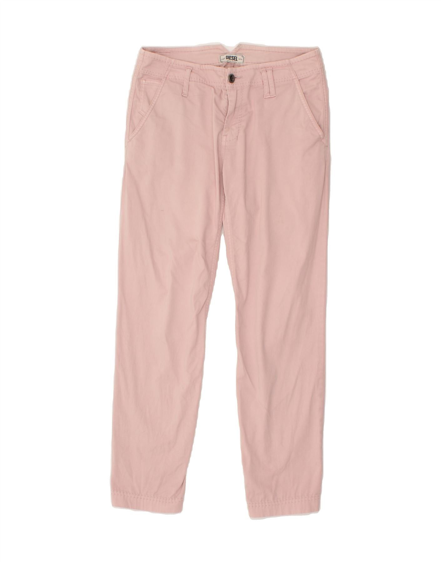 Diesel Womens Slim Chino Trousers W27 L28 Pink Size 42" / US 20 - 1 Thumbnail