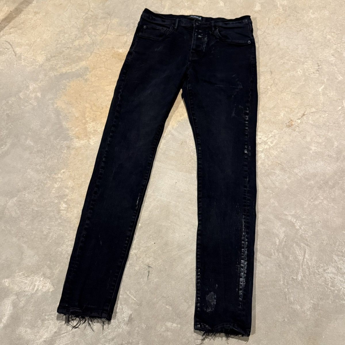 Purple Brand Purple Brand P001 Silver Oil Distressed Jeans Grunge ERD Size US 31 - 2 Thumbnail