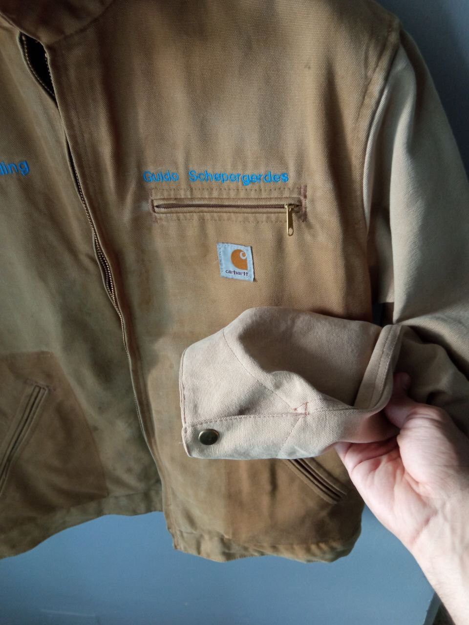 Carhartt × Vintage Carhartt Detroit EJ001 BRN faded Size US L / EU 52-54 / 3 - 12 Thumbnail