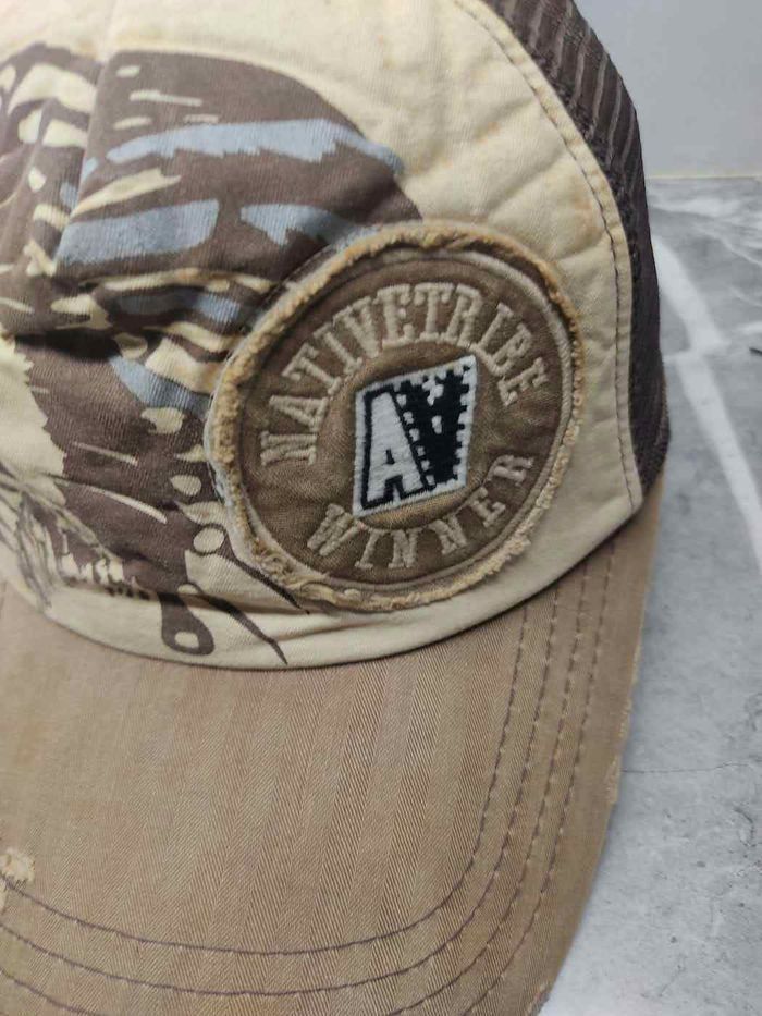 Japanese Brand Vintage Nativetribe Winner Distressed Style Trucker Hat Size ONE SIZE - 3 Thumbnail