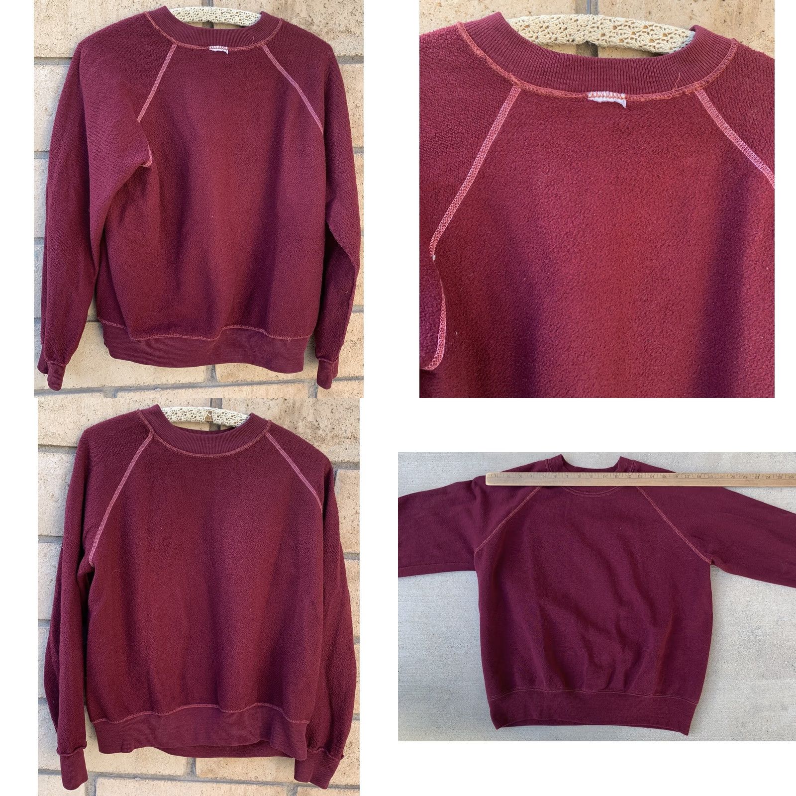Vintage VINTAGE Red Sweatshirt Long Sleeve XL Men Size US XL / EU 56 / 4 - 10 Thumbnail