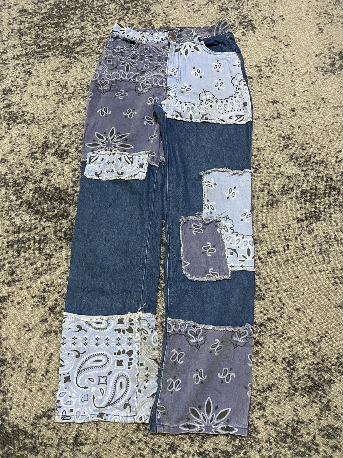 Hysteric Glamour Y2k boohoo blue “Kapital style” paisley pants Size US 30 / EU 46 - 3 Thumbnail