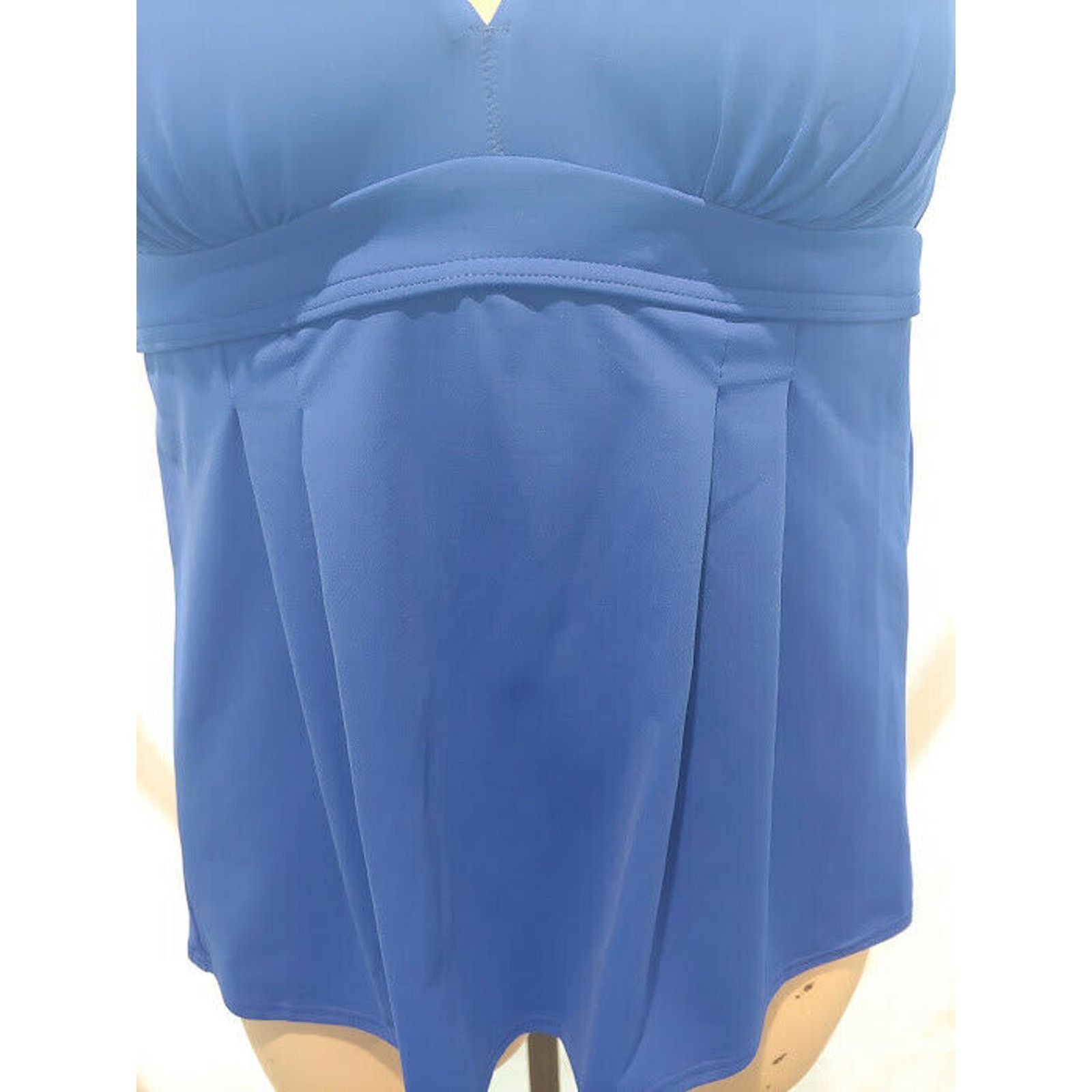 Lands' End New Land's End Swing Pleated Tankini Top Swim Racerback Size S / US 4 / IT 40 - 4 Thumbnail