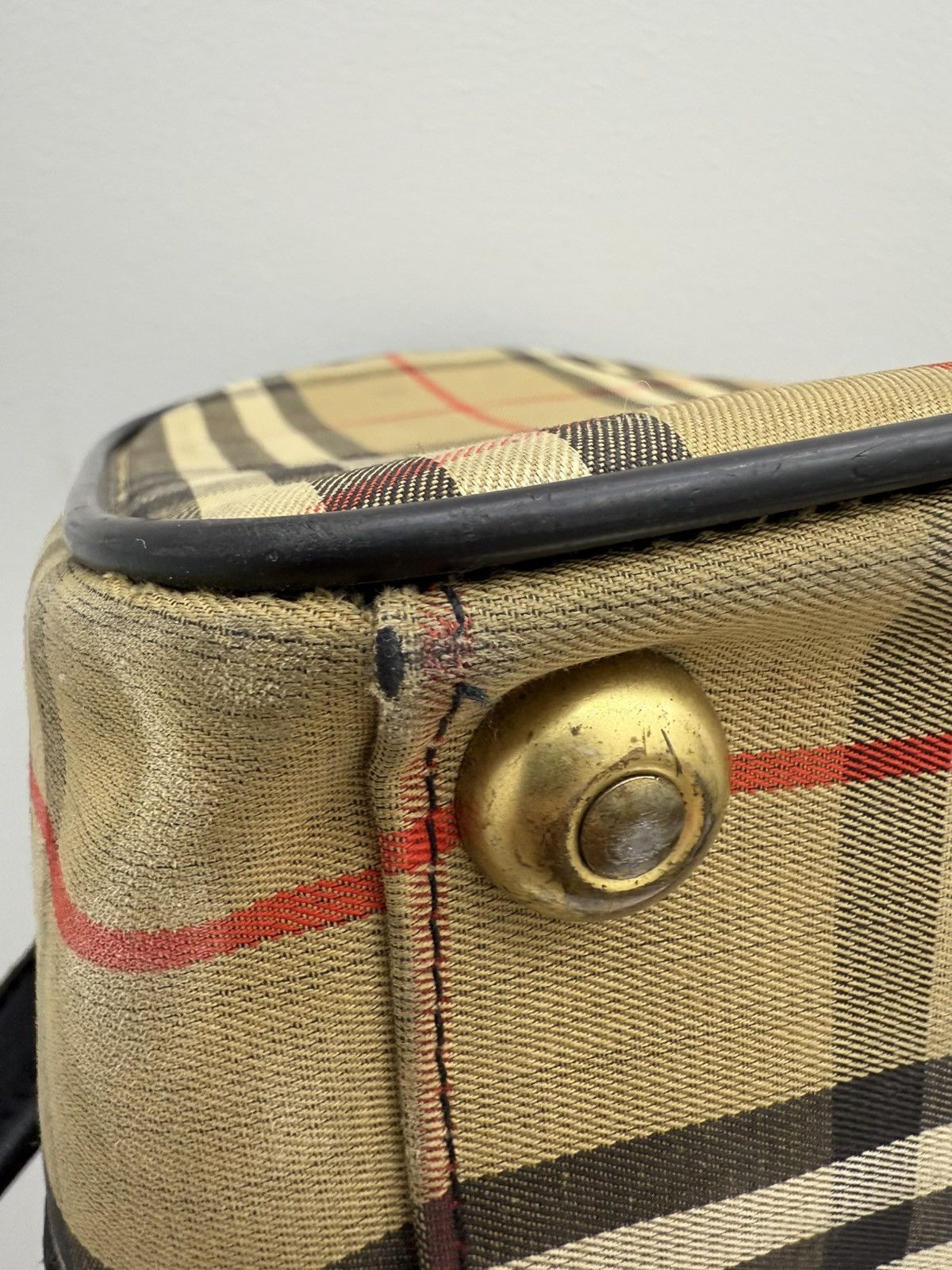 Burberry Vintage Burberrys Nova Check Big Speedy Handle Bag Size ONE SIZE - 9 Thumbnail