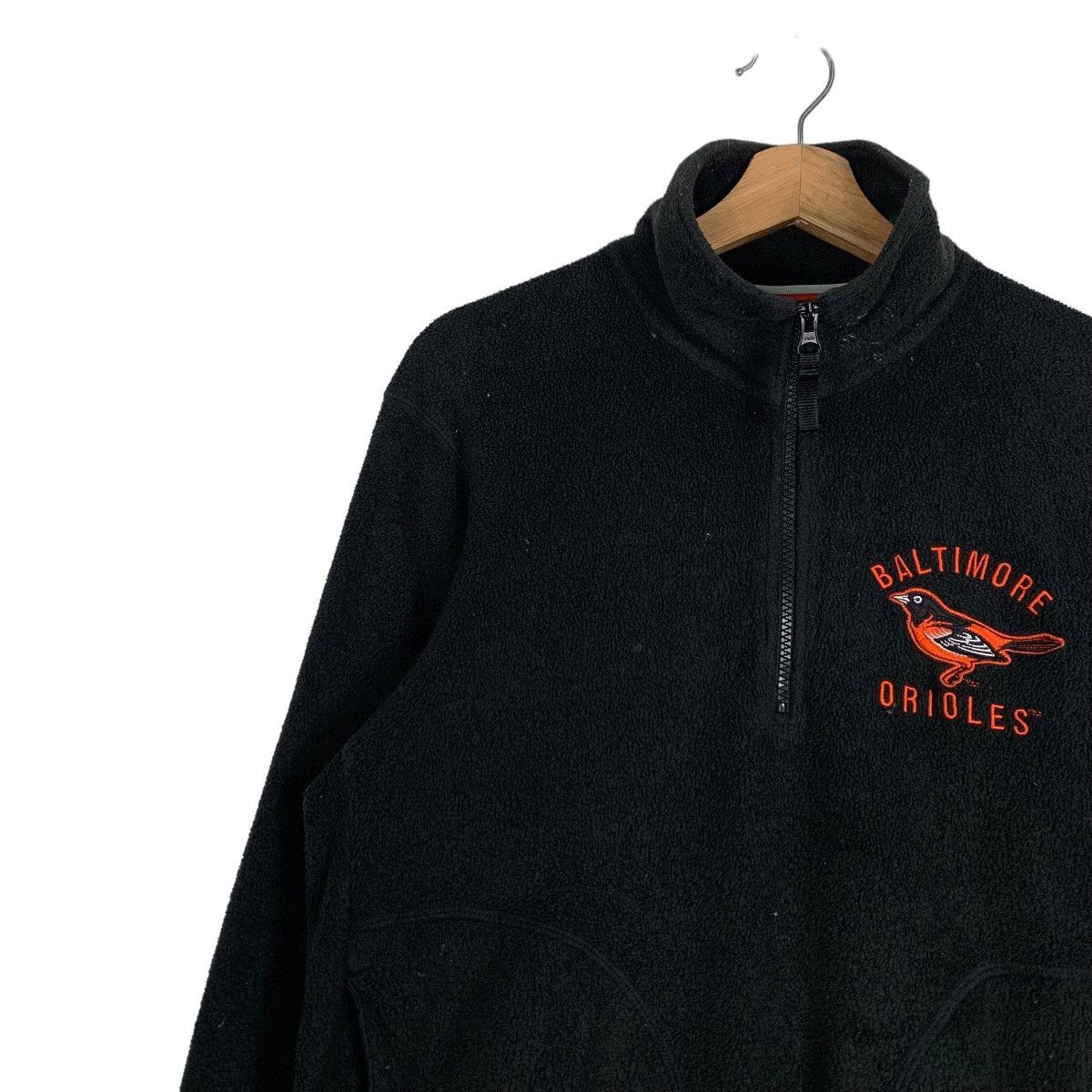MLB BALTIMORE ORIOLES Big Logo HalfZip Pullover Fleece #0609-C28 Size US M / EU 48-50 / 2 - 3 Thumbnail