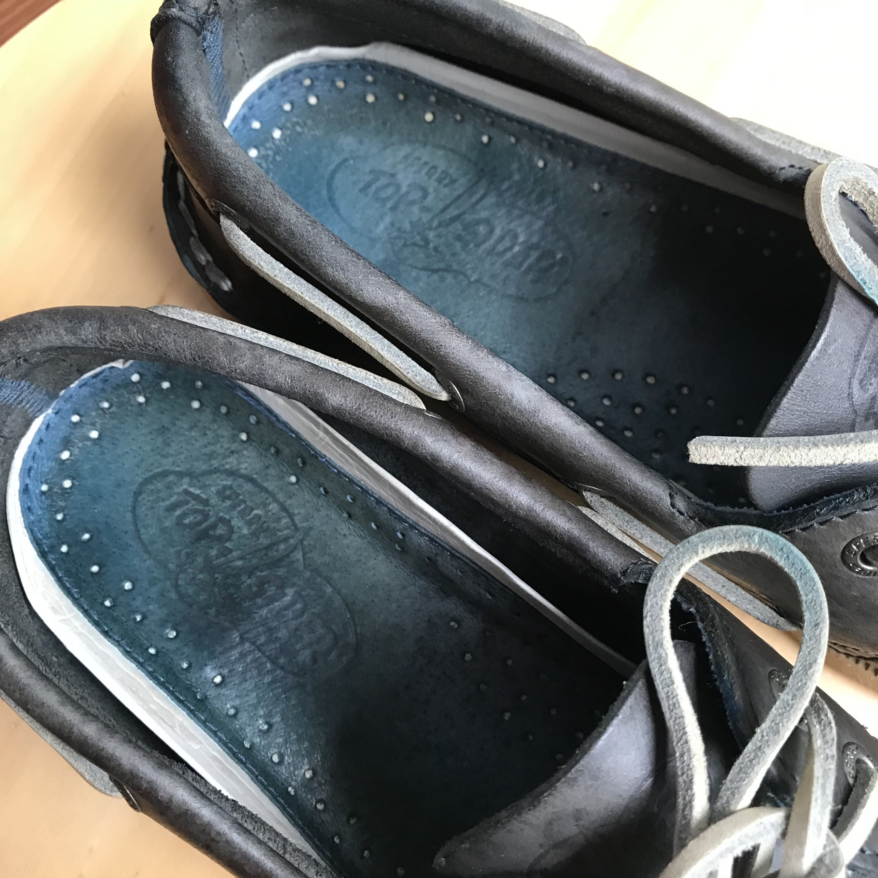 Sperry Vintage Sperry Topsider Boat shoes leather navy blue Size US 8.5 / EU 41-42 - 8 Thumbnail