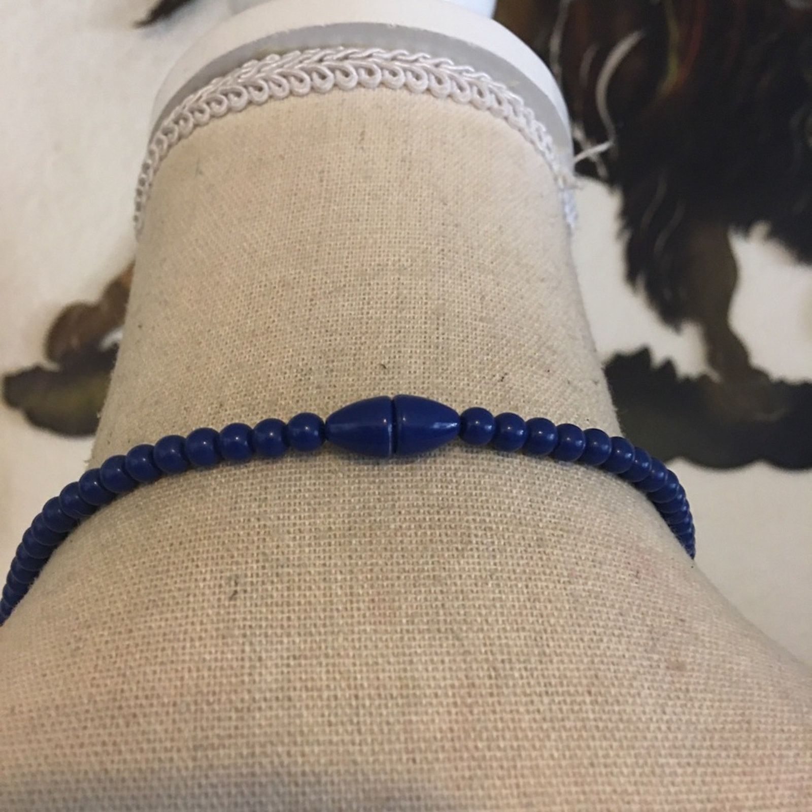 Vintage Vintage royal blue gold coil long necklace Size ONE SIZE - 5 Thumbnail